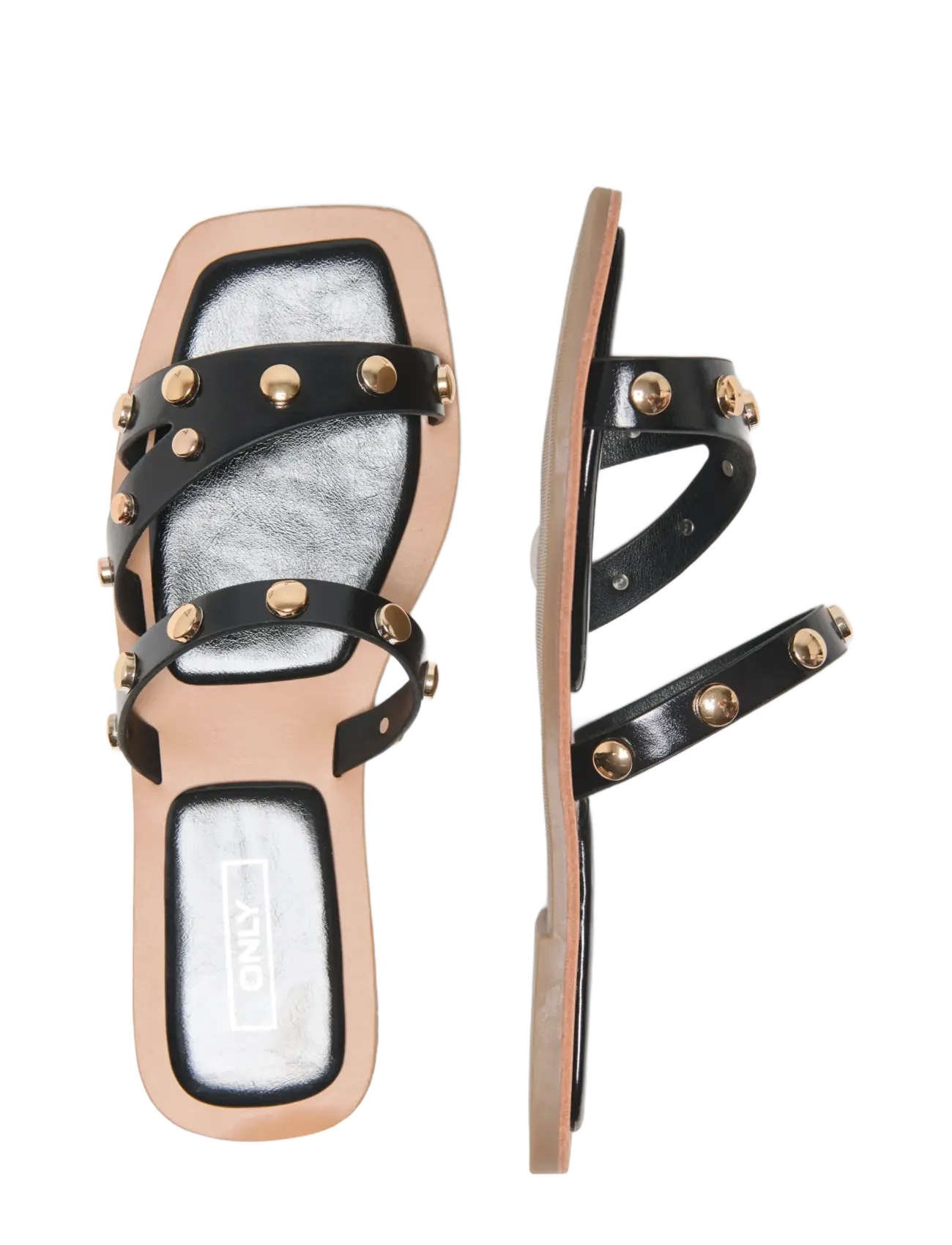 ONLY - ONLMIKKO-2 PU STUDS SANDAL - laveste priser - black - 3