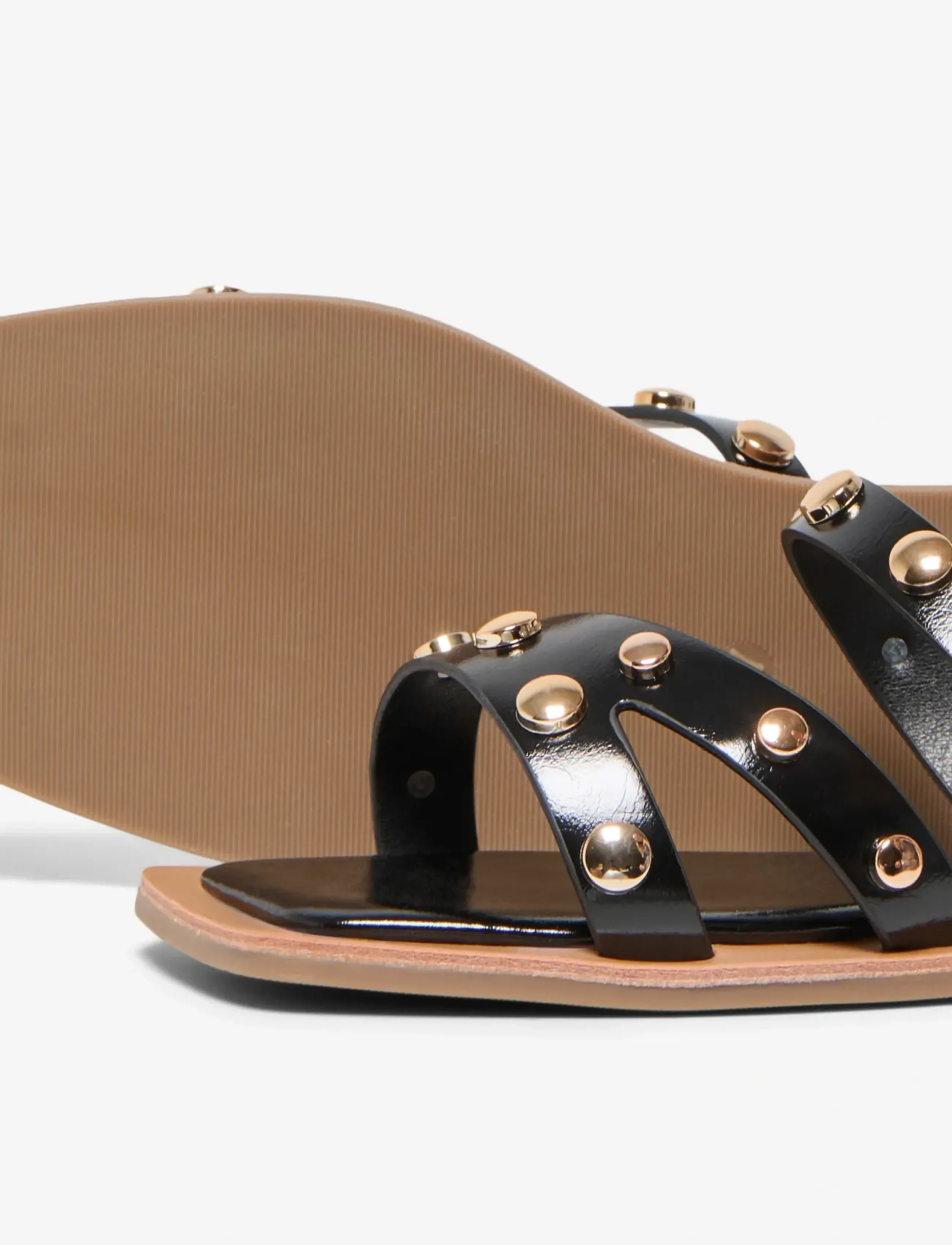 ONLY - ONLMIKKO-2 PU STUDS SANDAL - laveste priser - black - 4