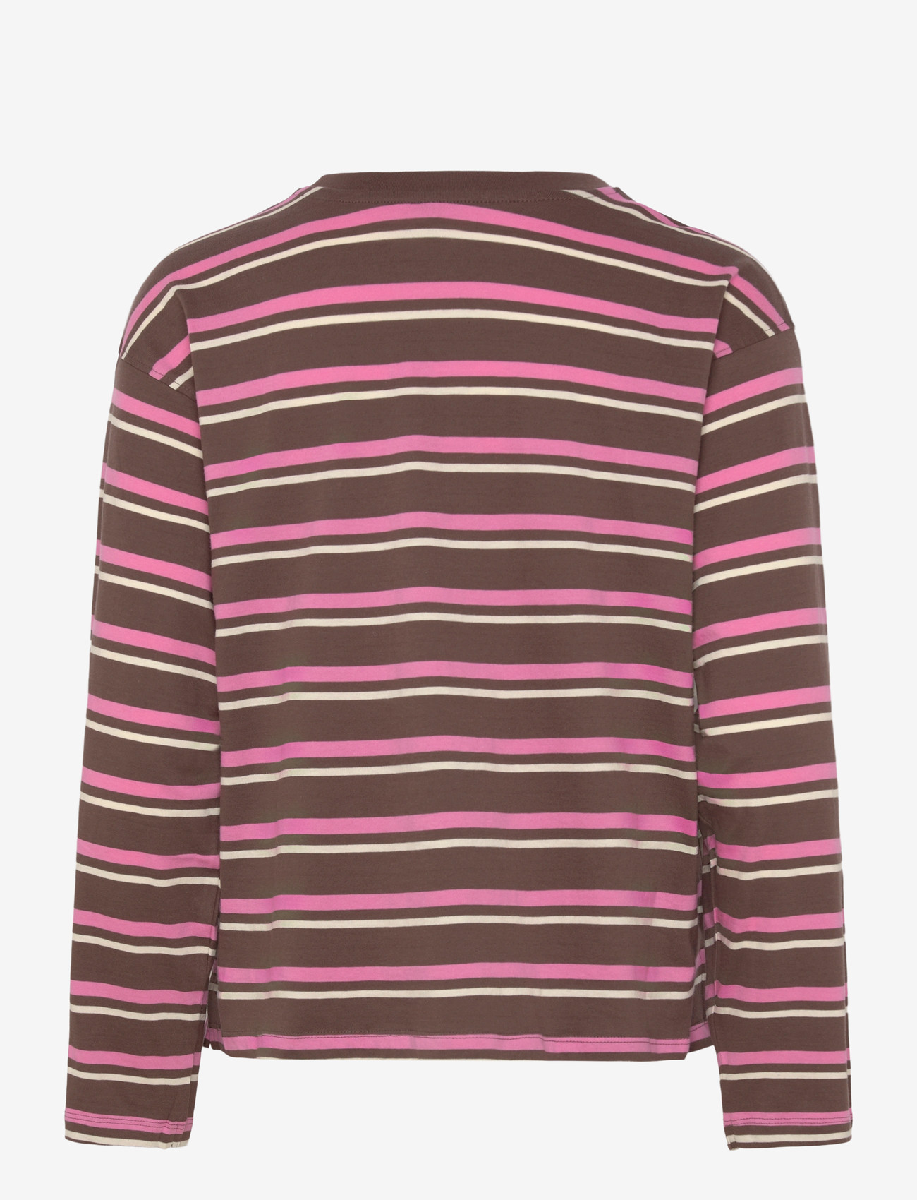 ONLY - ONLMAY LIFE L/S STRIPE TOP BOX JRS - långärmade toppar - chocolate martini - 1