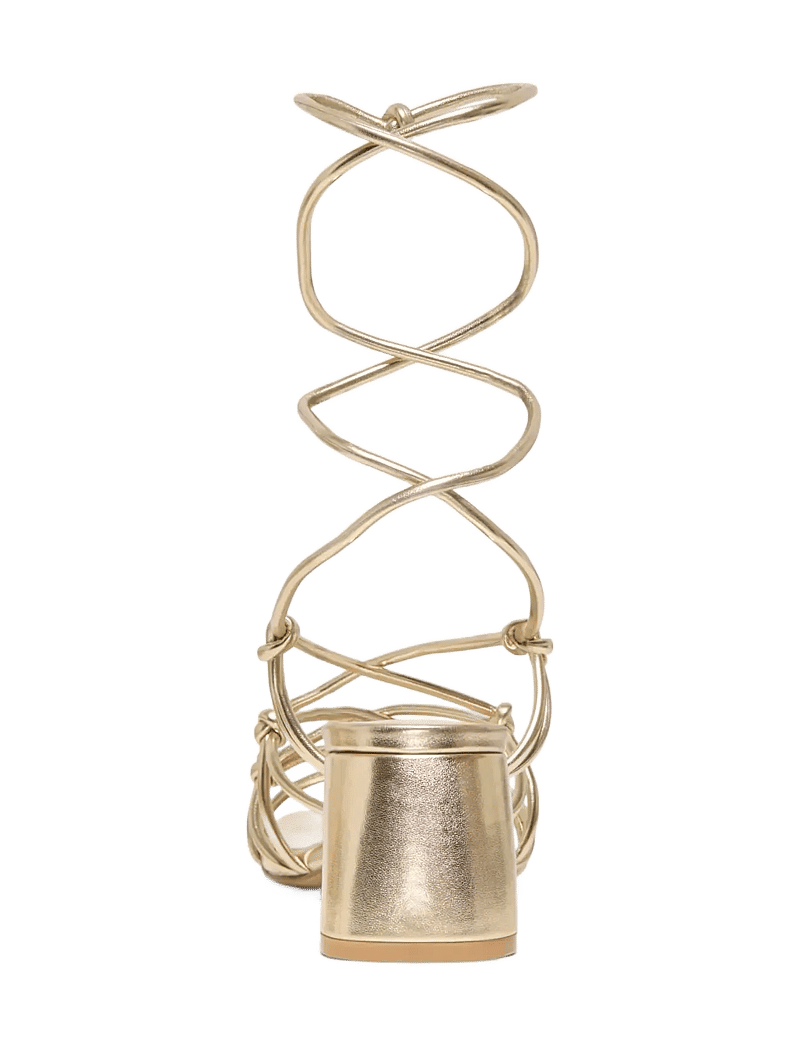 ONLY - ONLAVERY-3 PU WRAP AROUND HEELED SANDAL - sandaletten - gold colour - 1