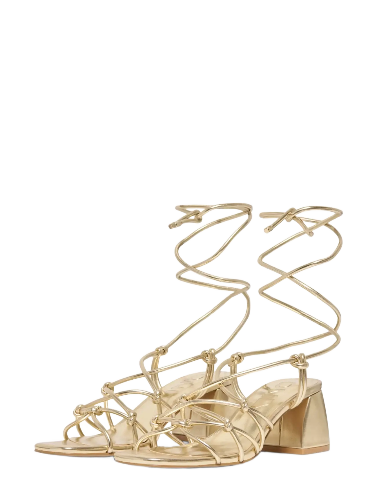 ONLY - ONLAVERY-3 PU WRAP AROUND HEELED SANDAL - sandaletter - gold colour - 2