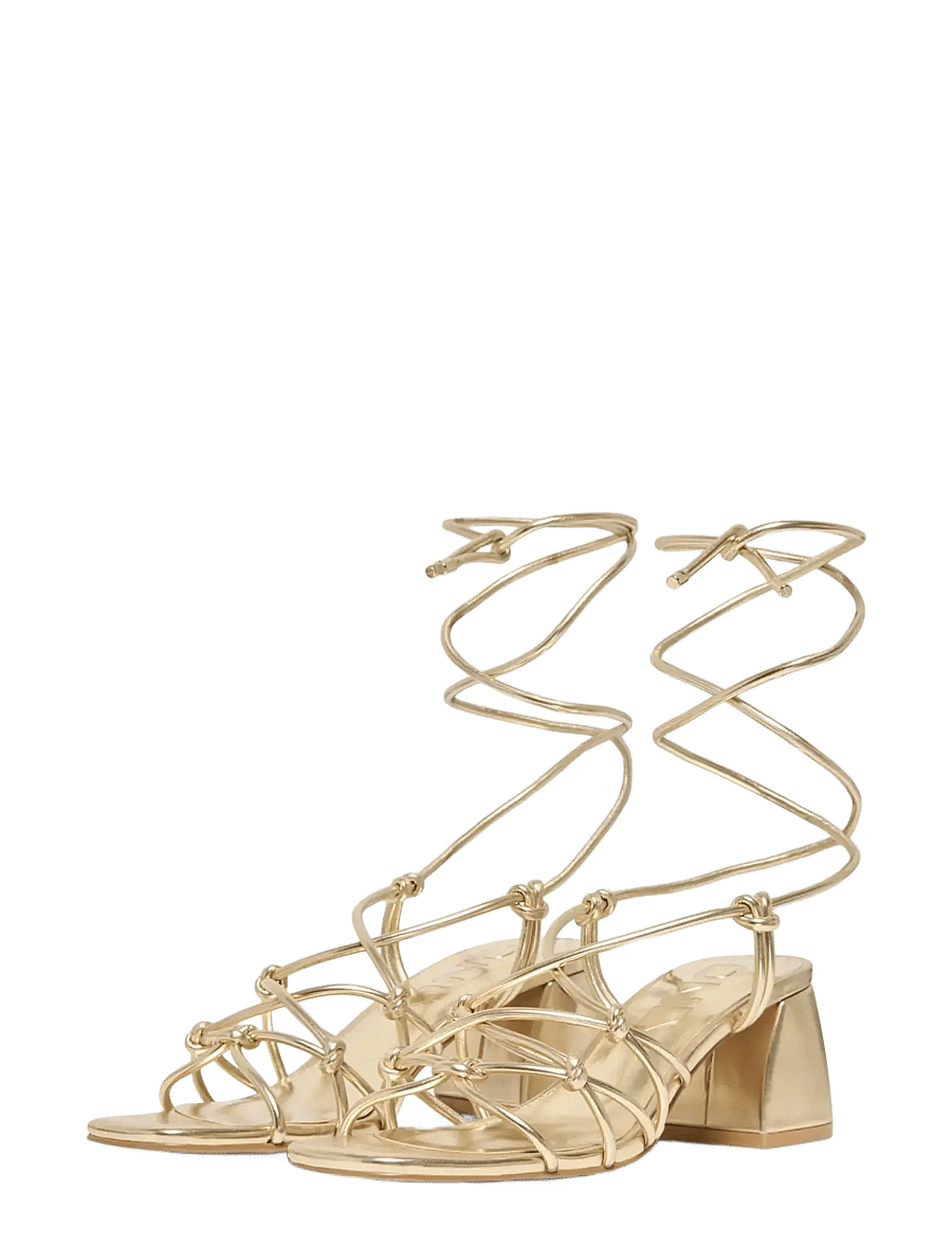 ONLY - ONLAVERY-3 PU WRAP AROUND HEELED SANDAL - sandaletter - gold colour - 2