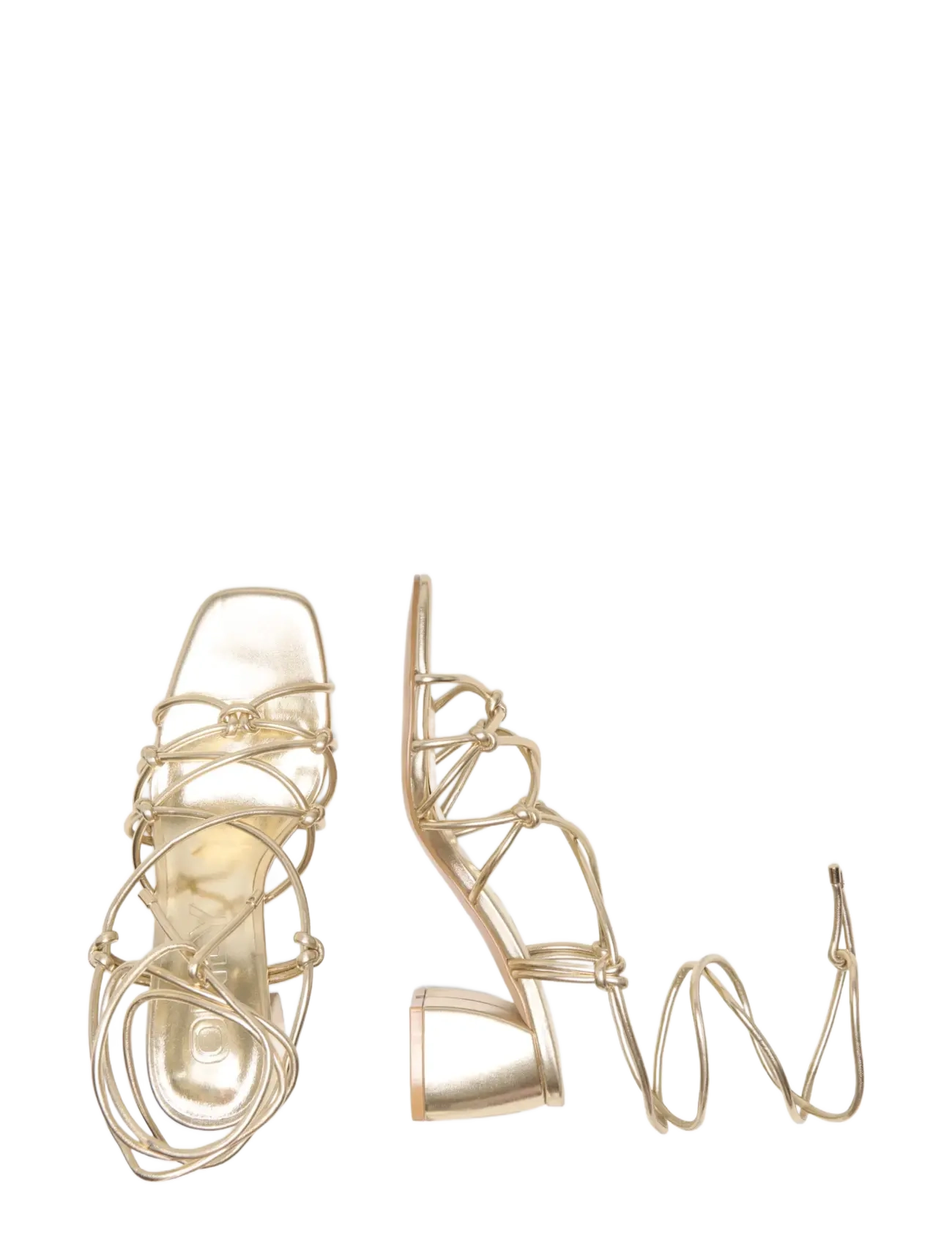 ONLY - ONLAVERY-3 PU WRAP AROUND HEELED SANDAL - sandaletter - gold colour - 3