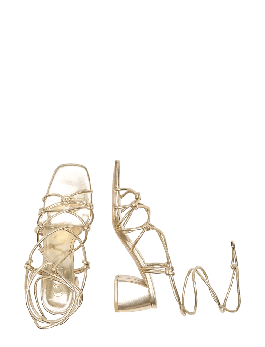 ONLY - ONLAVERY-3 PU WRAP AROUND HEELED SANDAL - sandaletter - gold colour - 3