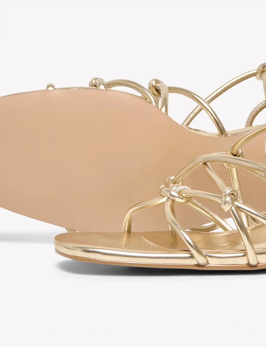 ONLY - ONLAVERY-3 PU WRAP AROUND HEELED SANDAL - sandaletter - gold colour - 4