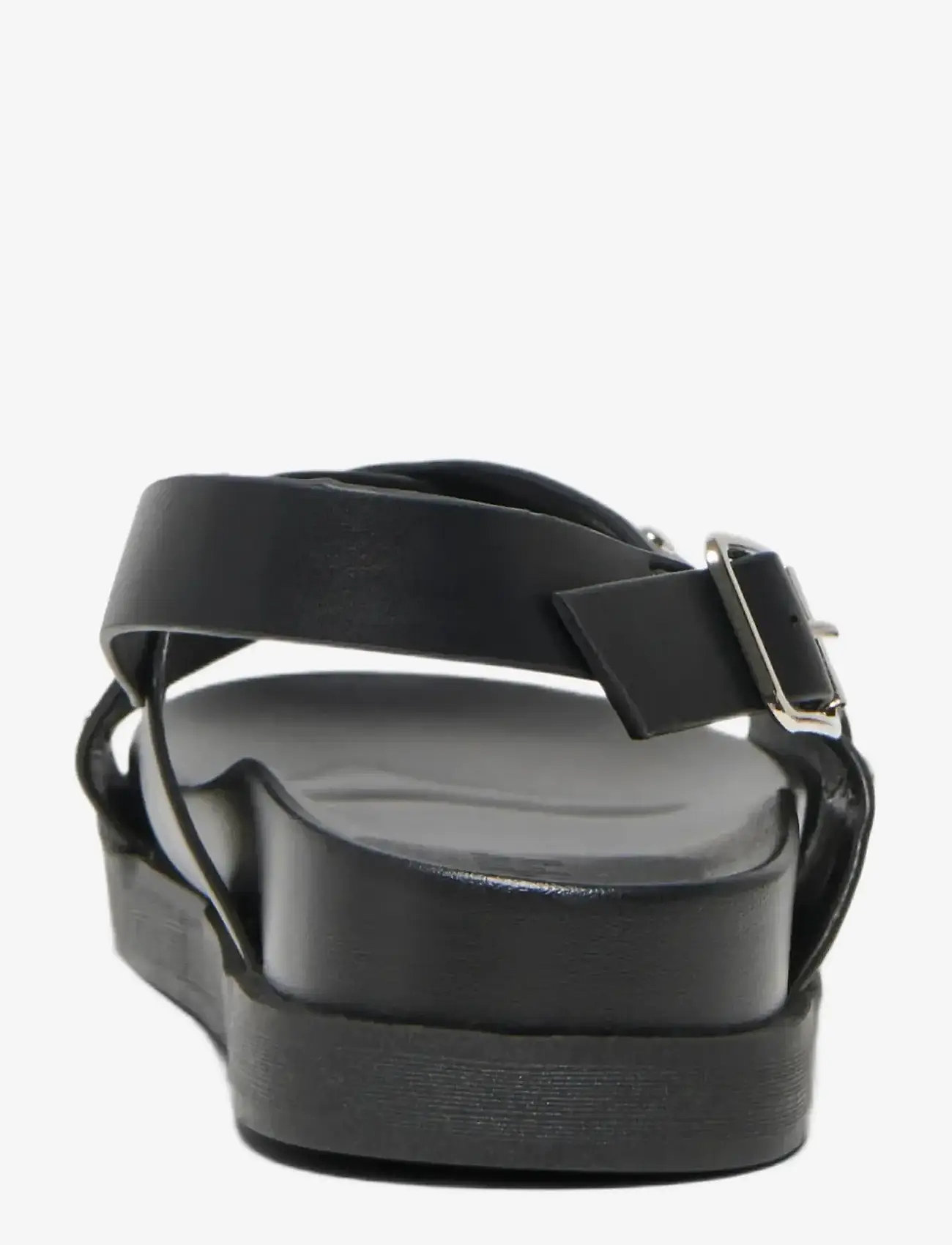 ONLY - ONLMINNIE-19 STUDS CROSS STRAP SANDAL - flat sandals - black - 1