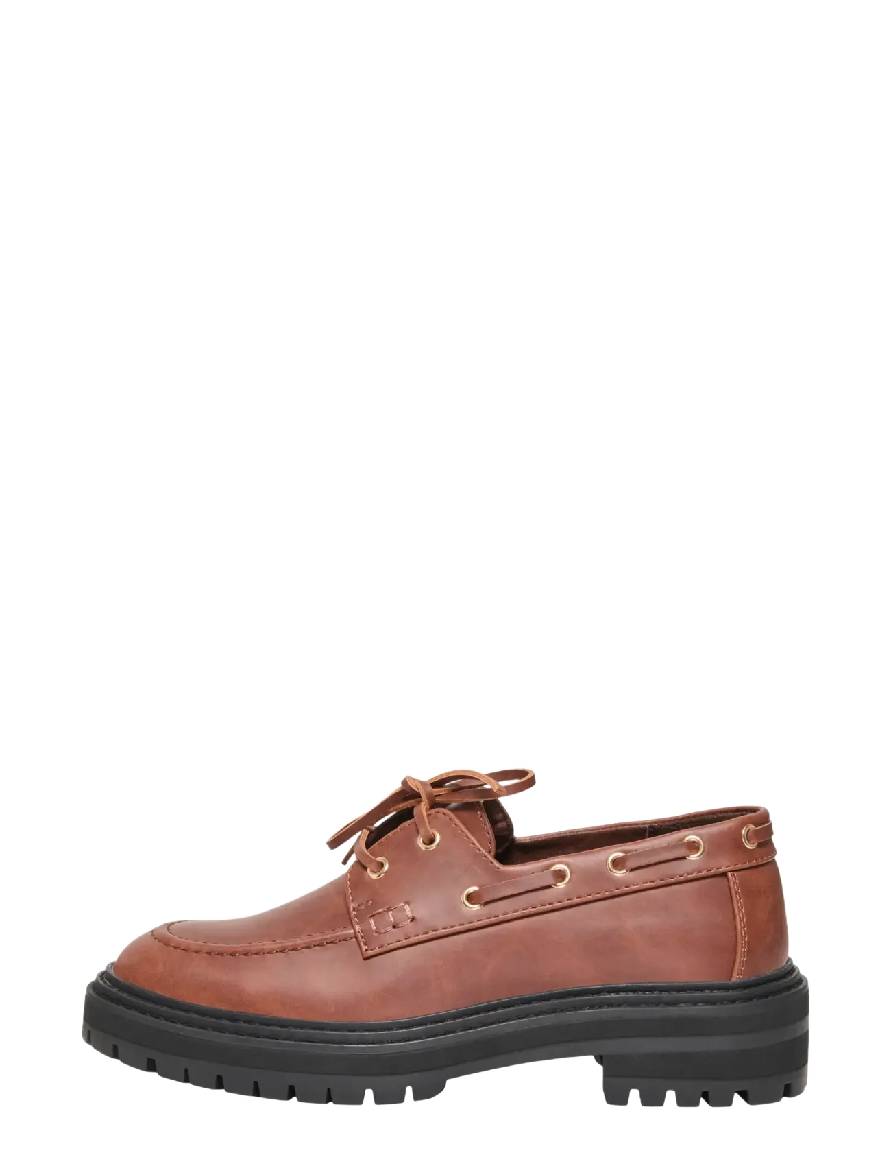 ONLY ONLBETH-6 PU BOAT SHOE - Boat shoes - COGNAC / brown