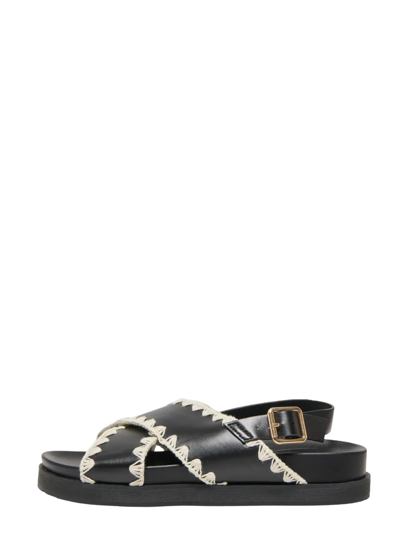 ONLY ONLMINNIE-20 CROCHET SLING BACK - Schuhe - BLACK / black