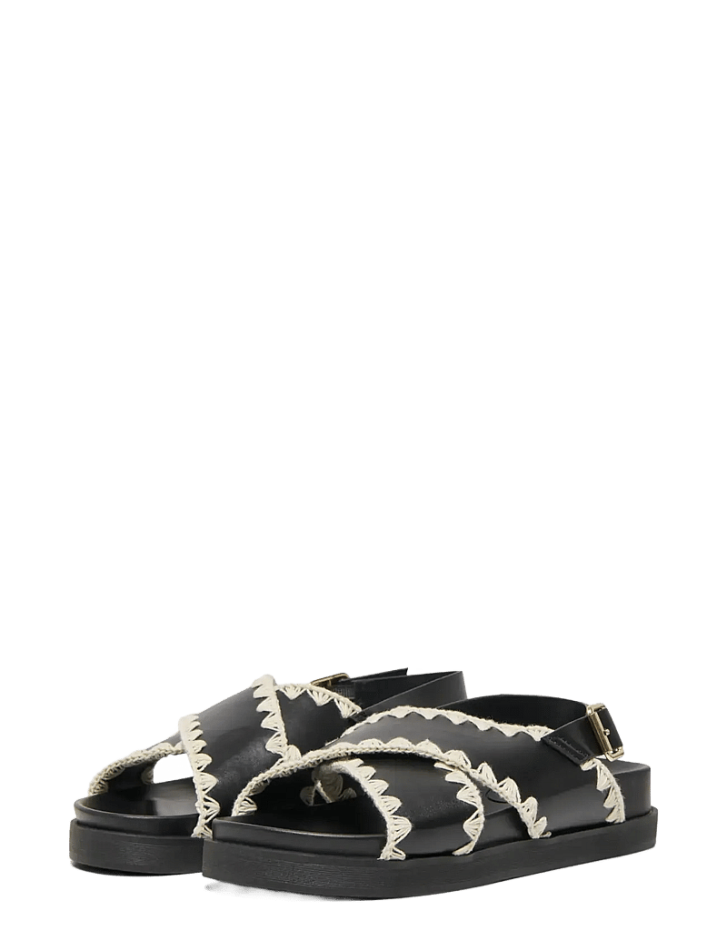 ONLY - ONLMINNIE-20 CROCHET SLING BACK - platformsandaler - black - 1