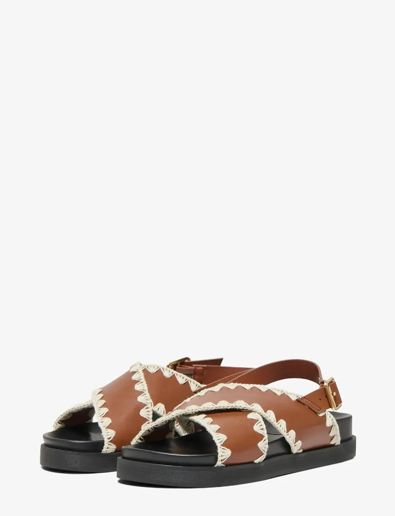 ONLY - ONLMINNIE-20 CROCHET SLING BACK - plateau-sandalen - cognac - 2