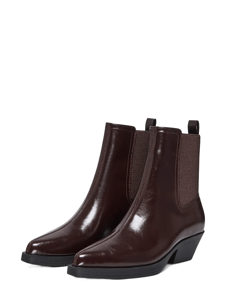 ONLY - ONLBRONCO-9 CHELSEA PATENT COWBOY BOOT - cowboy boots - deep mahogany - 1