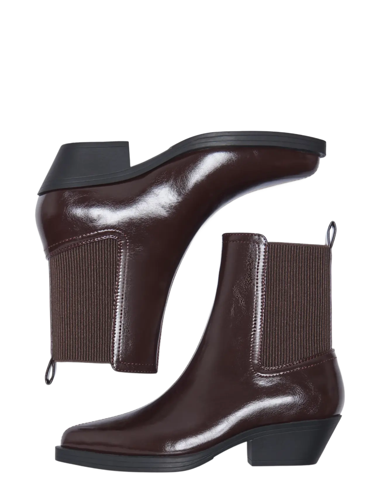 ONLY - ONLBRONCO-9 CHELSEA PATENT COWBOY BOOT - cowboy boots - deep mahogany - 2