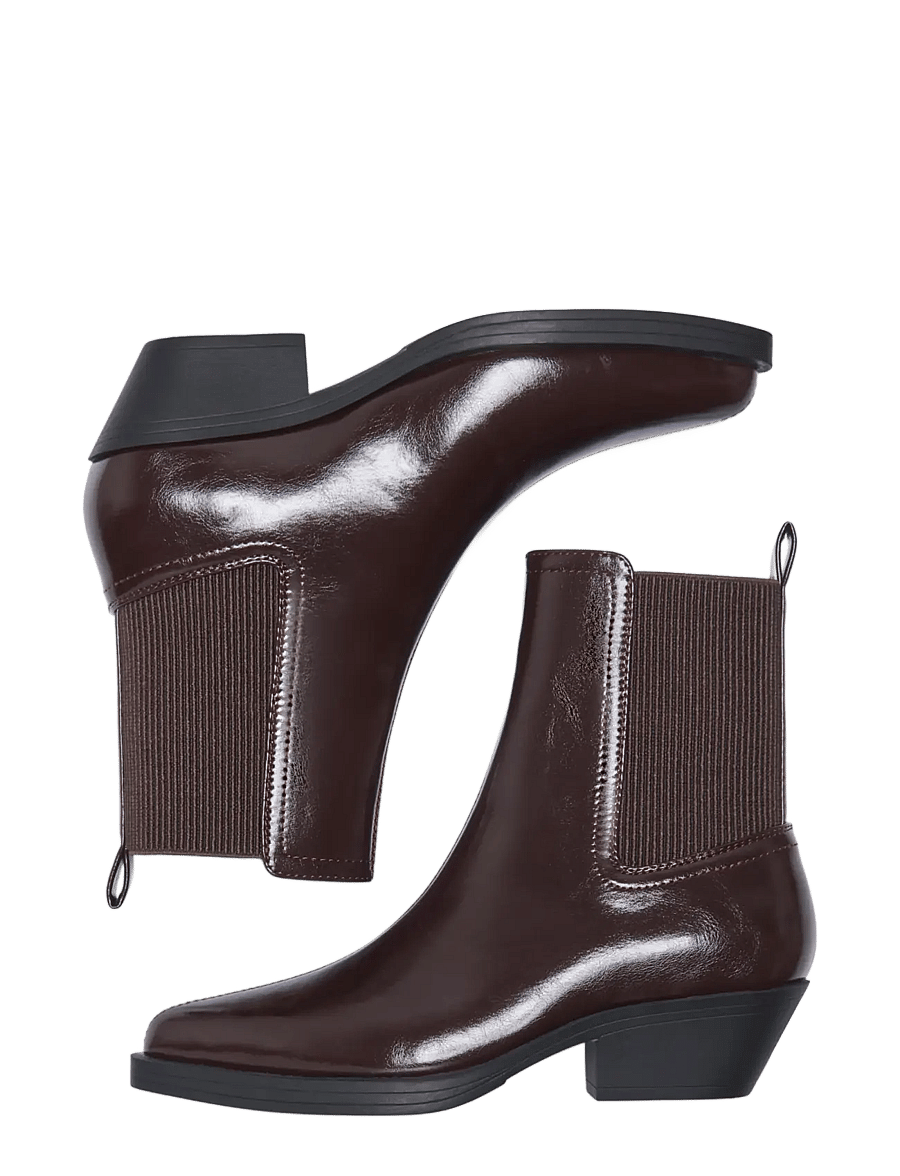 ONLY - ONLBRONCO-9 CHELSEA PATENT COWBOY BOOT - cowboy boots - deep mahogany - 2