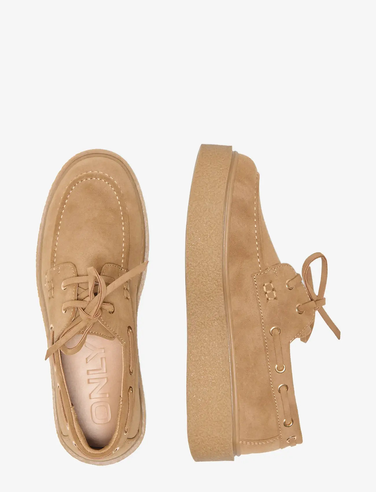 ONLY - ONLLENNON-1 SUEDE PU BOAT SHOE - sejlersko - camel - 0