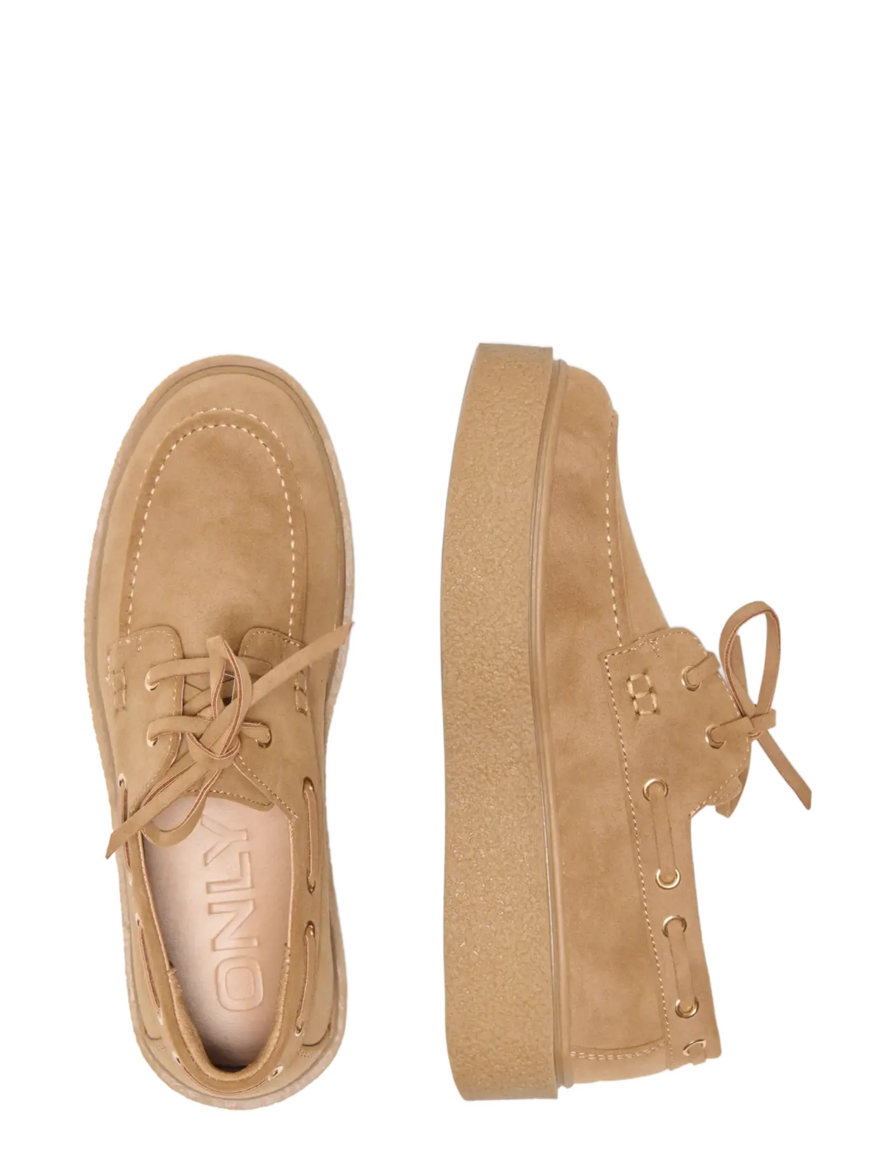 ONLY ONLLENNON-1 SUEDE PU BOAT SHOE - Jalanõud - CAMEL / brown