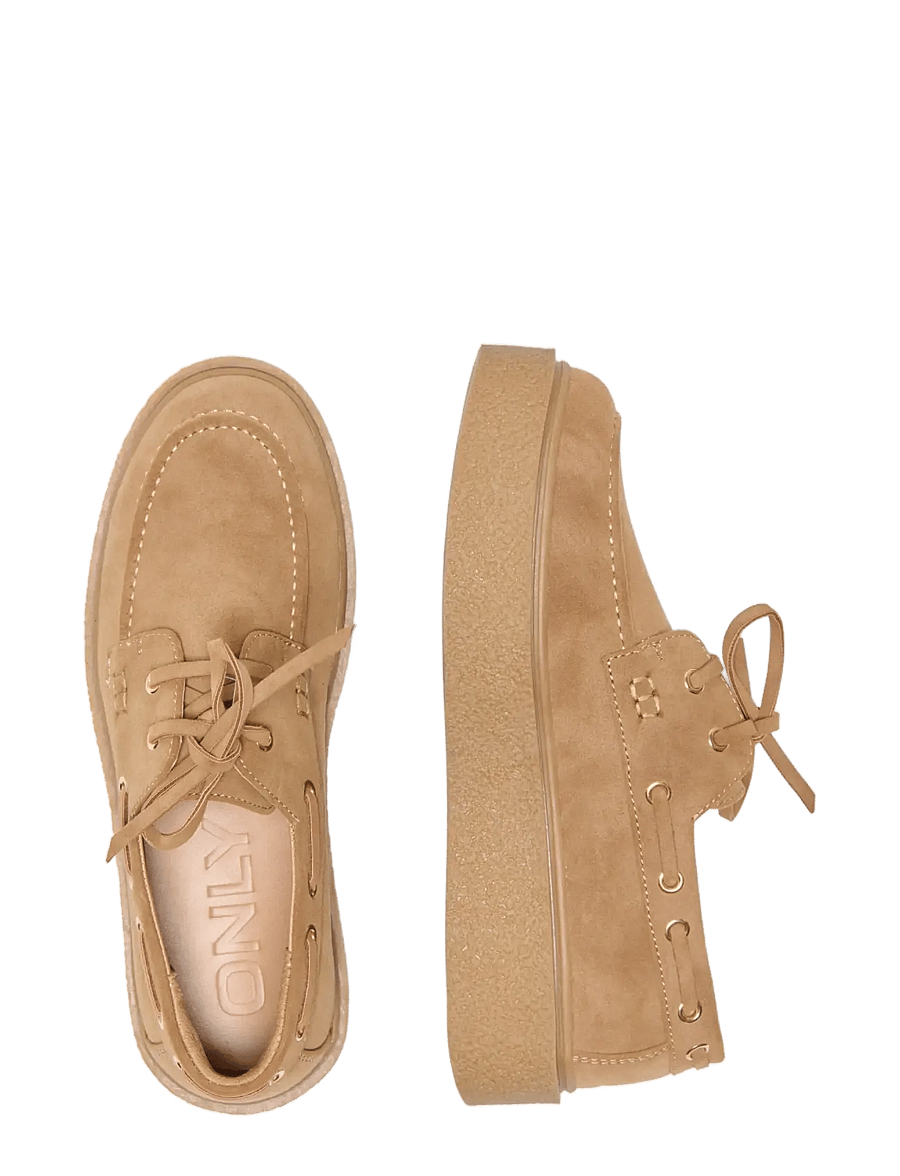 ONLY - ONLLENNON-1 SUEDE PU BOAT SHOE - bootsschuhe - camel - 0