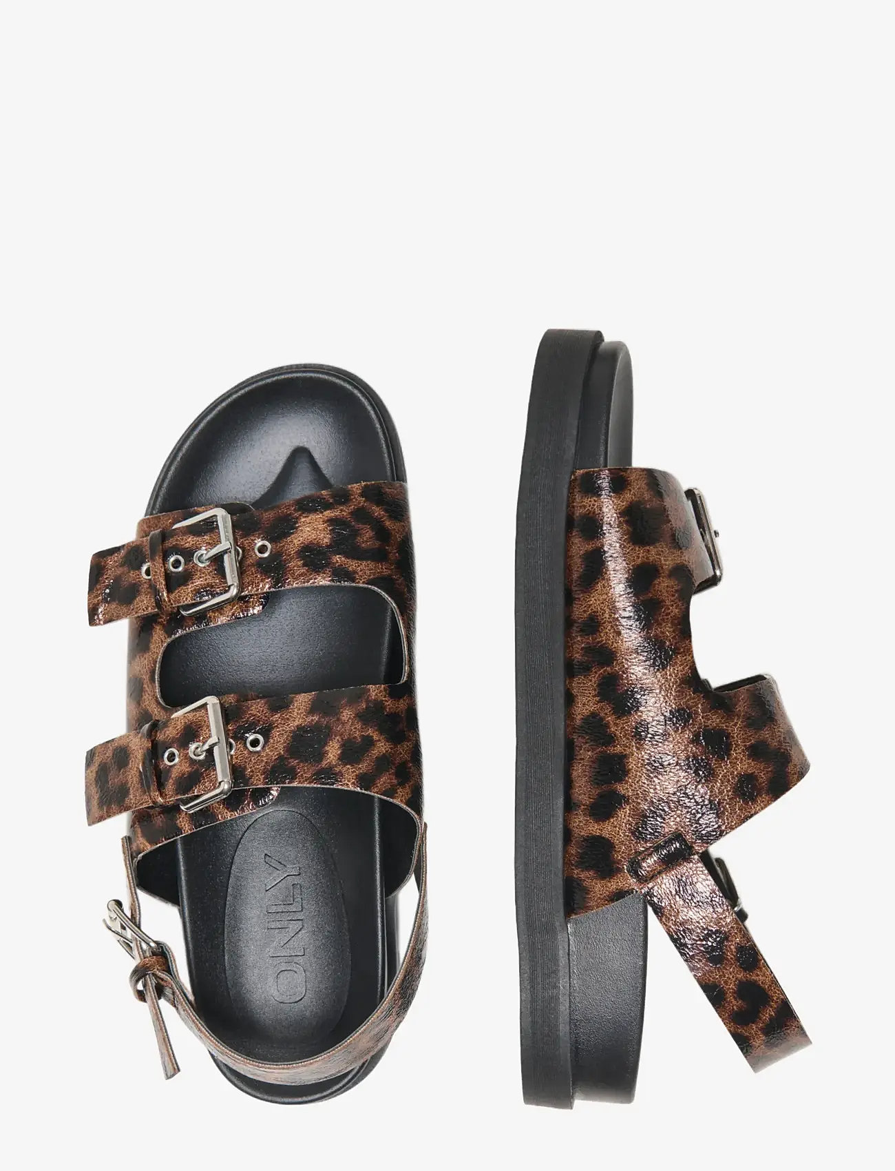 ONLY - ONLMINNIE-18 BUCKLE SANDAL - plateau-sandalen - cognac - 3