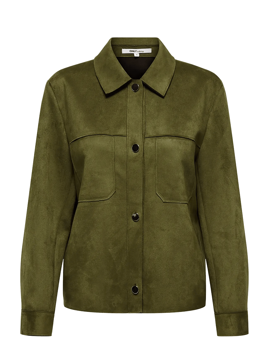 ONLY - ONLMIRA L/S FAUX SUEDE SHIRT PNT NOOS - pikkade varrukatega särgid - beech - 1