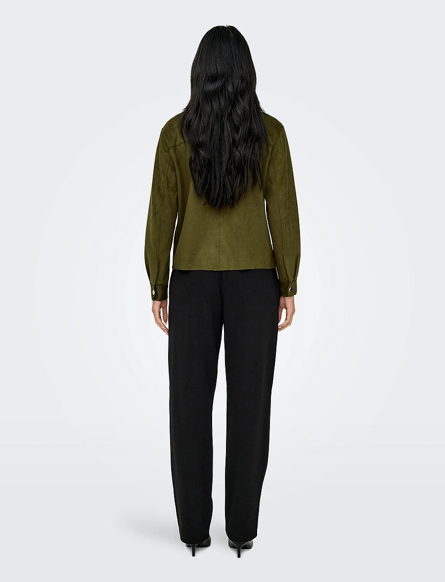 ONLY - ONLMIRA L/S FAUX SUEDE SHIRT PNT NOOS - pikkade varrukatega särgid - beech - 3
