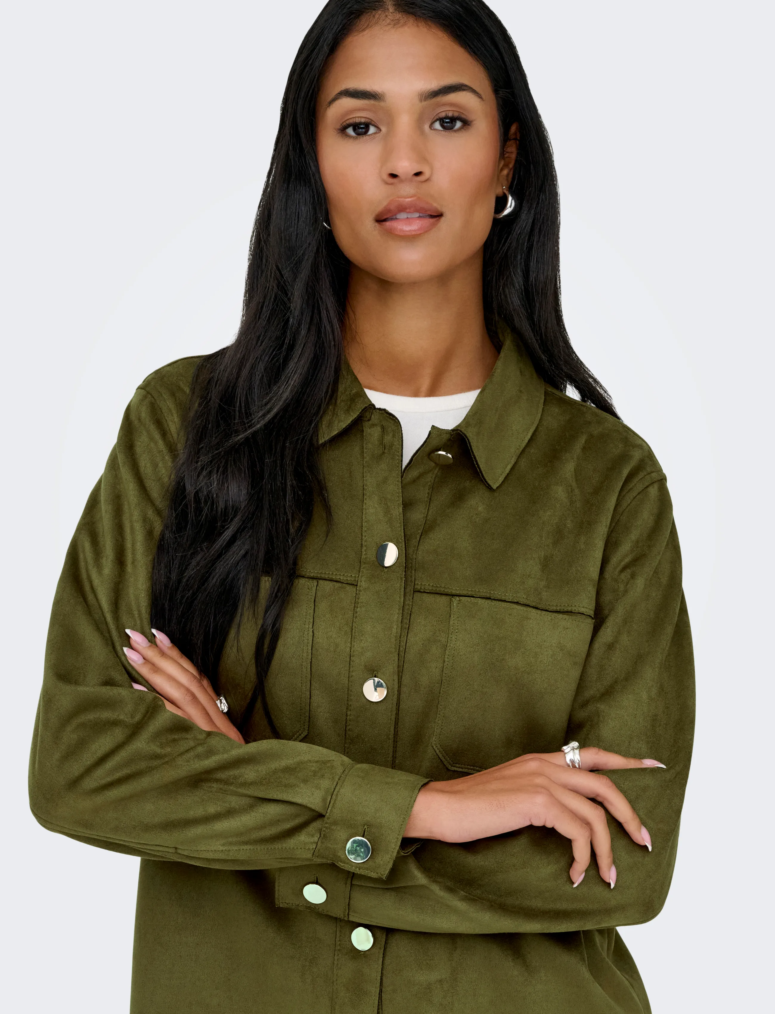 ONLY Onlmira L/S Faux Suede Shirt Pnt Noos skjortor dam – bild 6