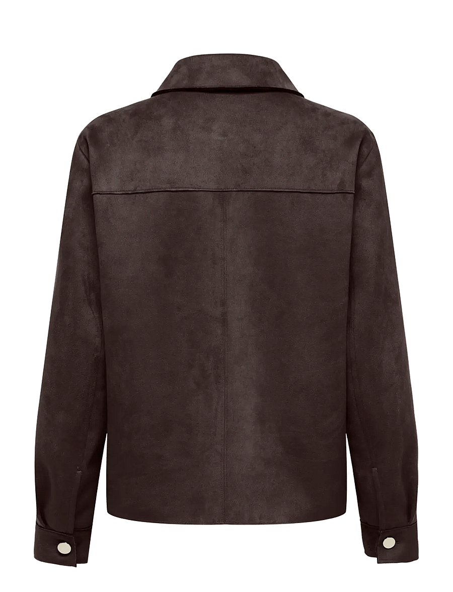 ONLY - ONLMIRA L/S FAUX SUEDE SHIRT PNT NOOS - coffee bean - 2