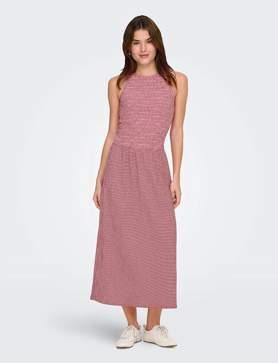 ONLY - ONLCELLE S/L SMOCK DRESS JRS - sommerkleider - barbados cherry - 0