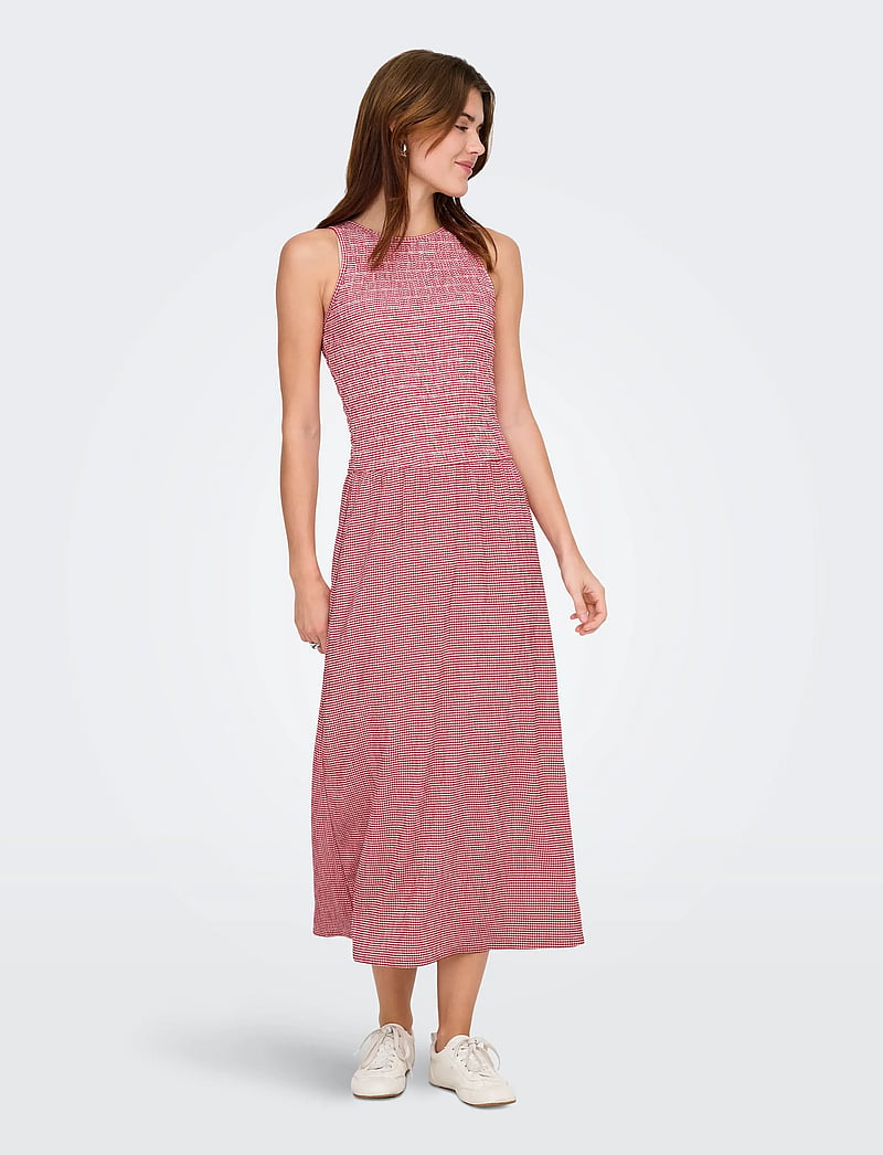 ONLY - ONLCELLE S/L SMOCK DRESS JRS - sommerkleider - barbados cherry - 3