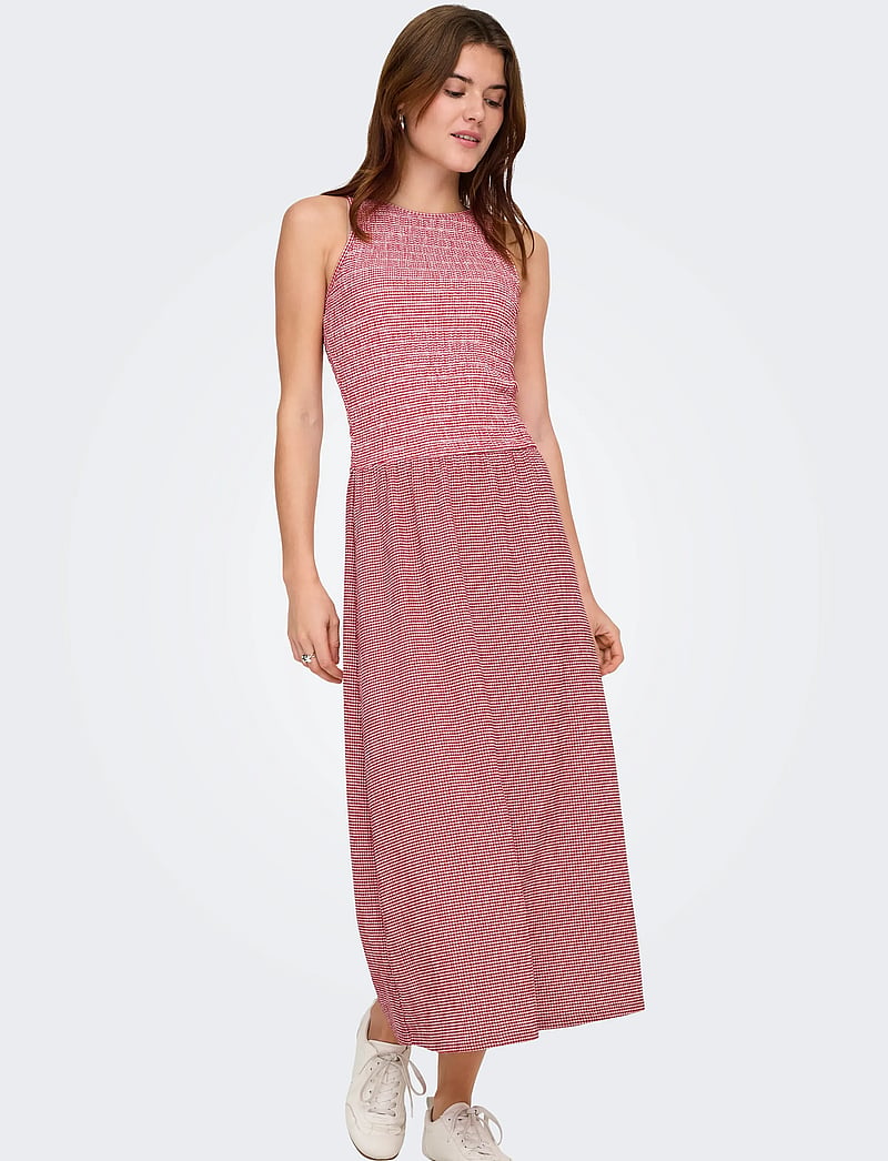 ONLY - ONLCELLE S/L SMOCK DRESS JRS - sommerkleider - barbados cherry - 4