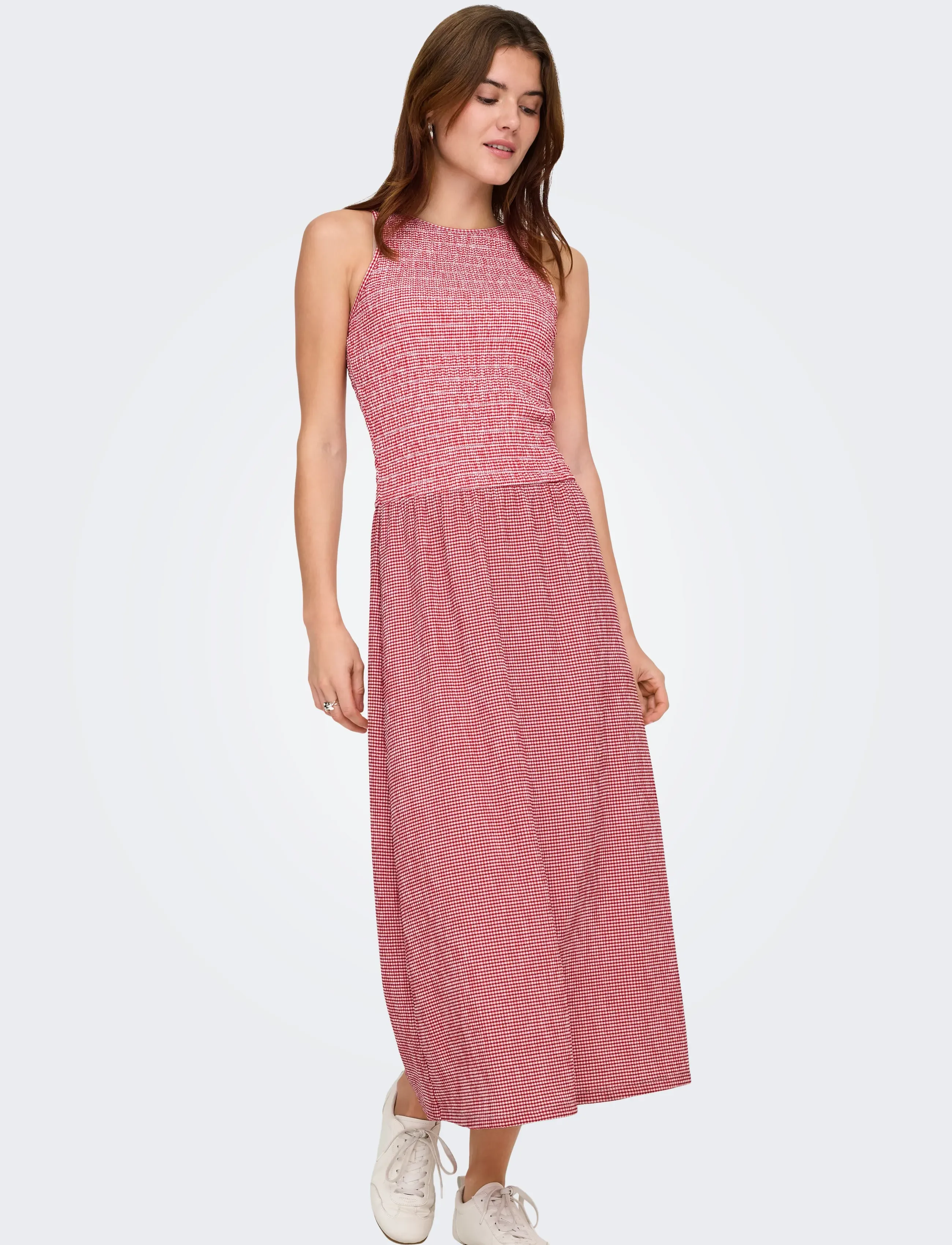 ONLY - ONLCELLE S/L SMOCK DRESS JRS - summer dresses - barbados cherry - 4