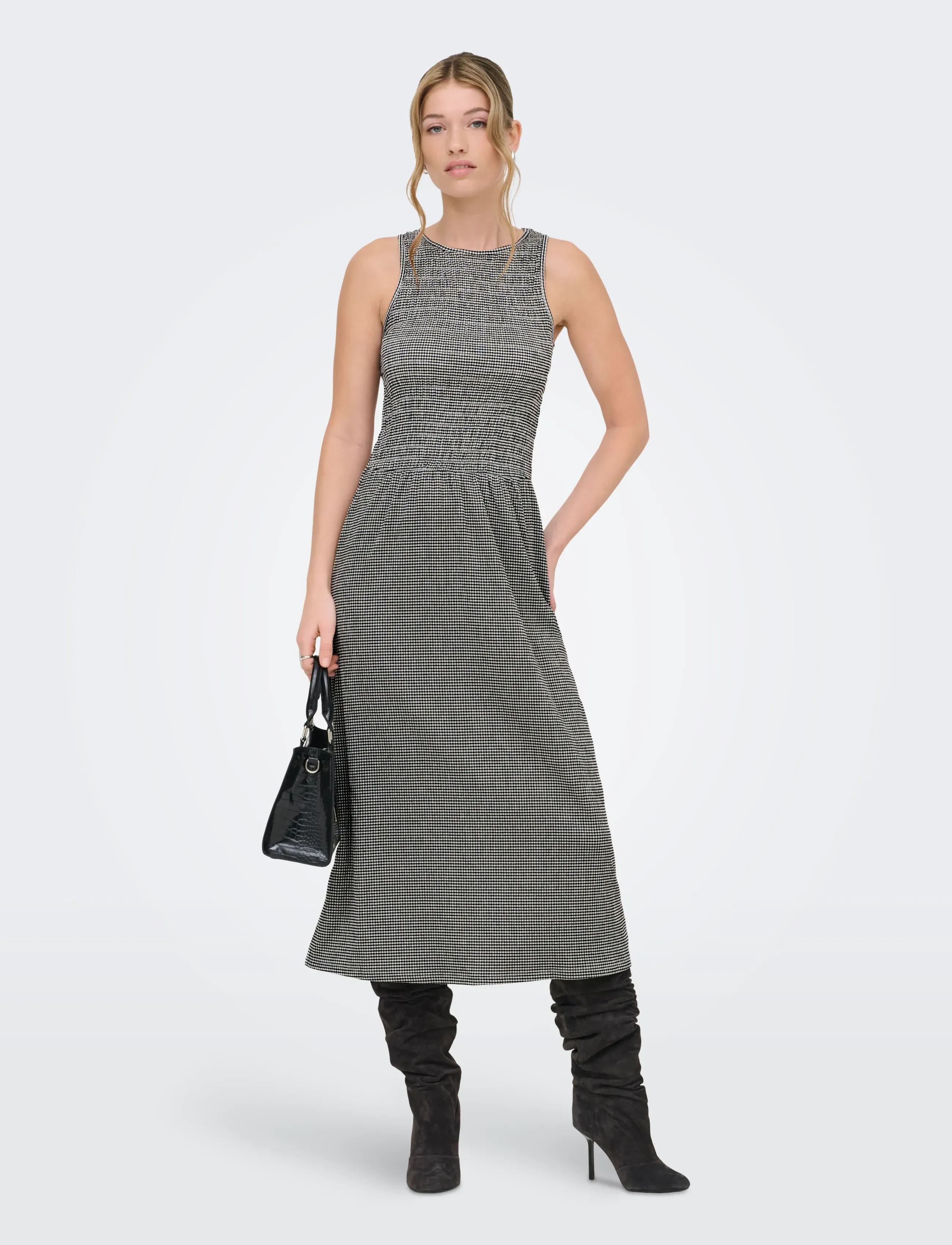 ONLY - ONLCELLE S/L SMOCK DRESS JRS - sommerkjoler - black - 4