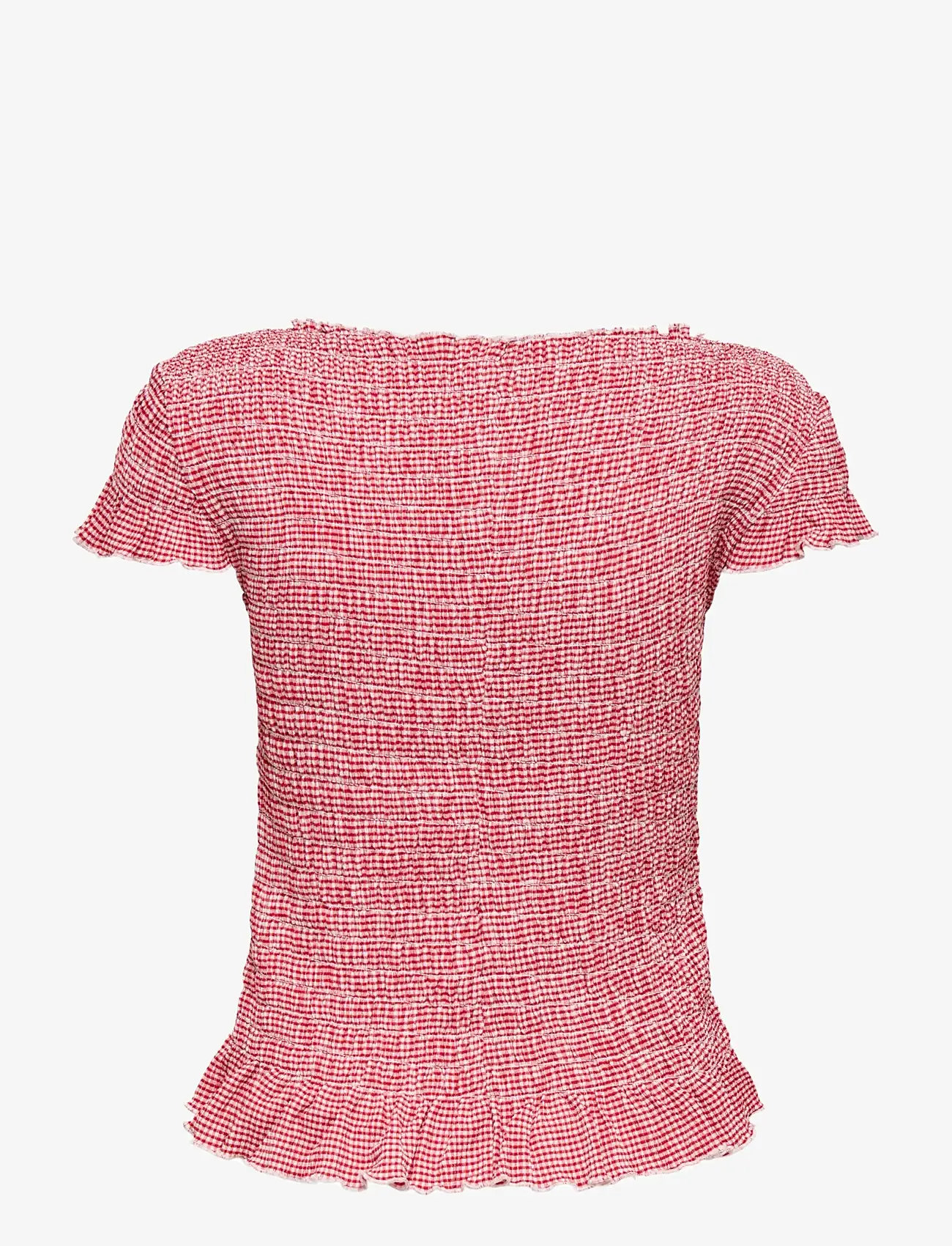 ONLY - ONLCELLE CAP SMOCK BOATNECK TOP JRS - crop tops - barbados cherry - 2