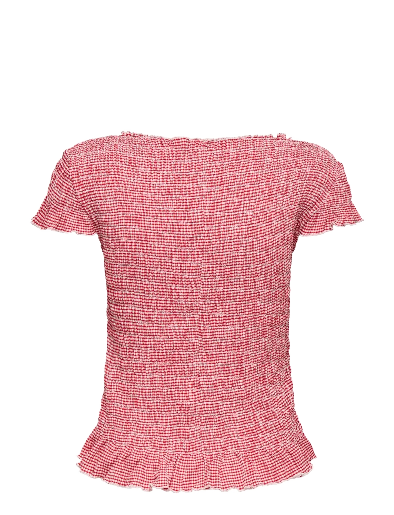 ONLY - ONLCELLE CAP SMOCK BOATNECK TOP JRS - crop tops - barbados cherry - 2