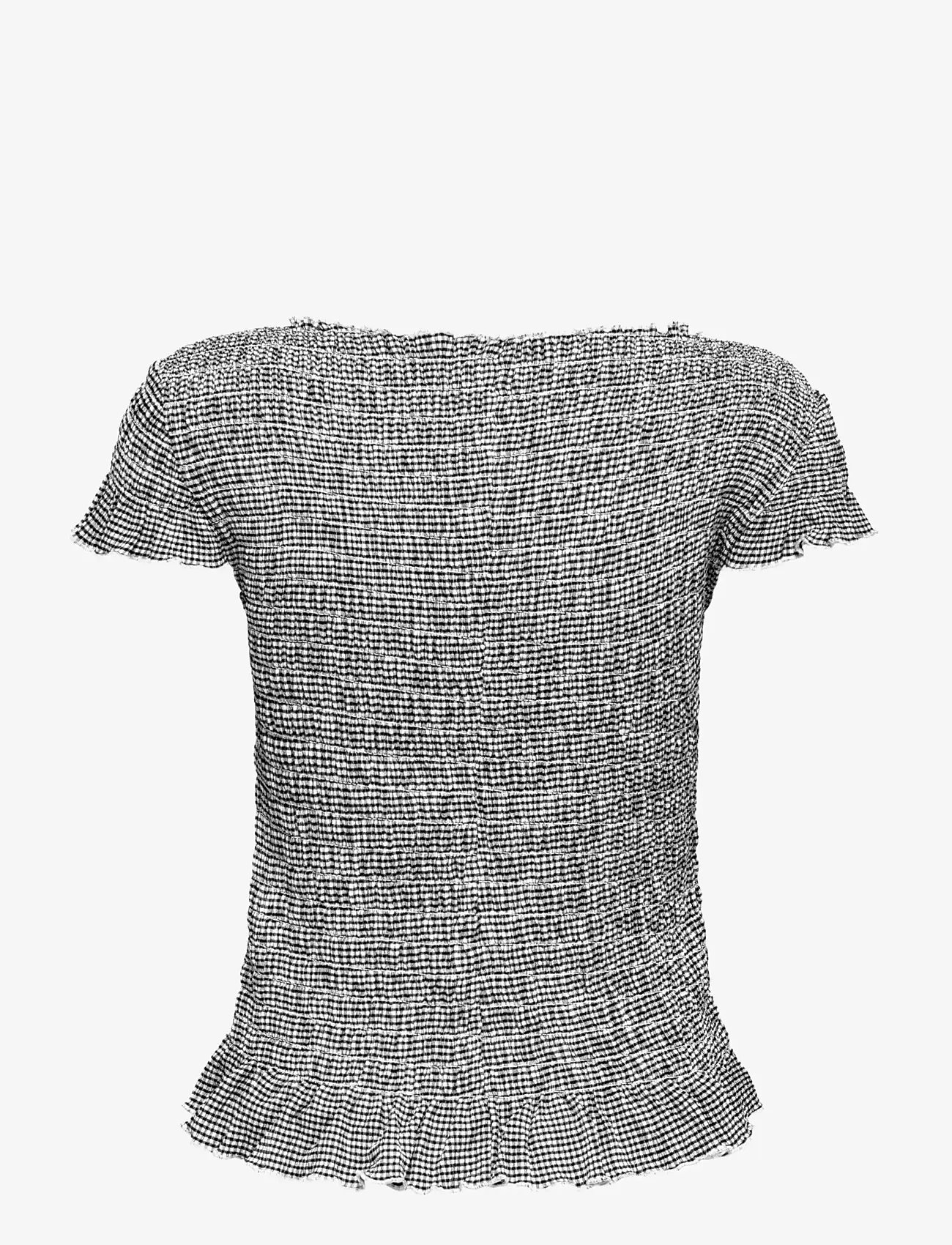 ONLY - ONLCELLE CAP SMOCK BOATNECK TOP JRS - crop tops - black - 1