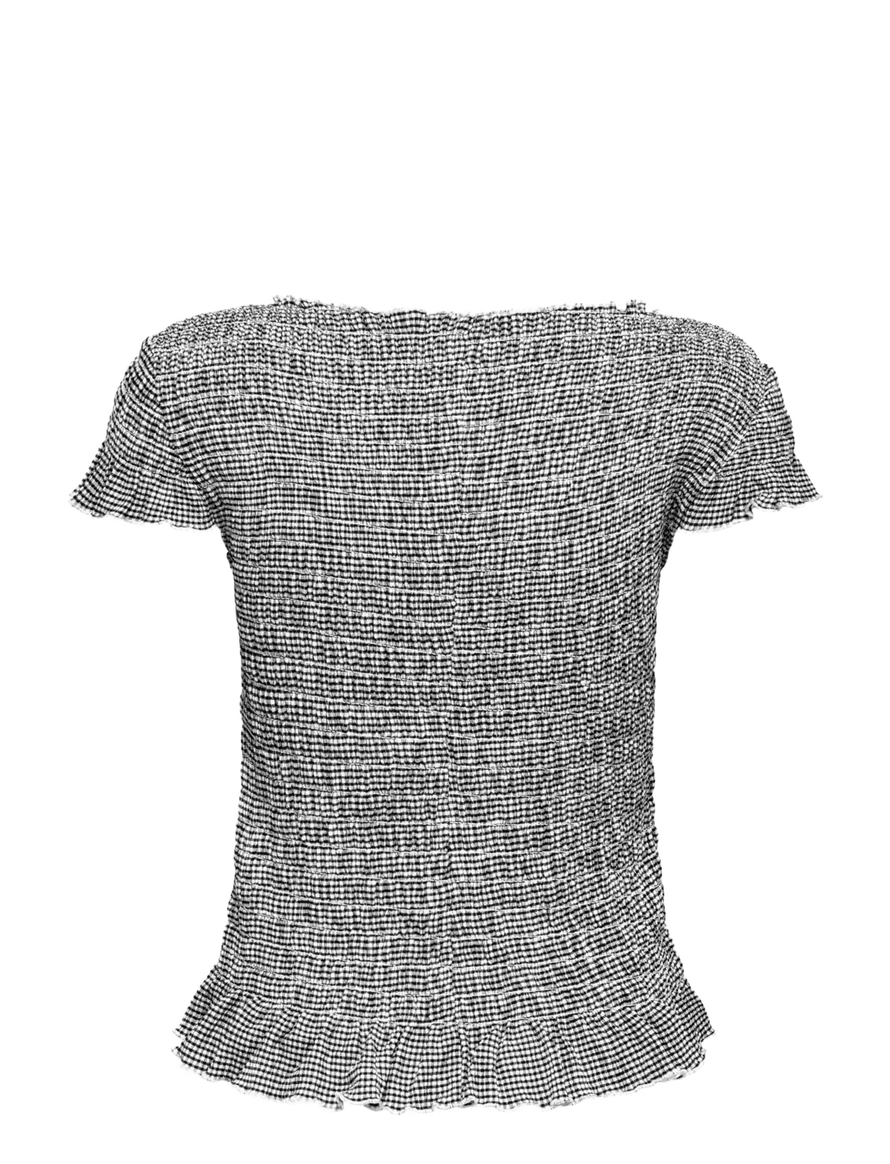 ONLY - ONLCELLE CAP SMOCK BOATNECK TOP JRS - crop tops - black - 1