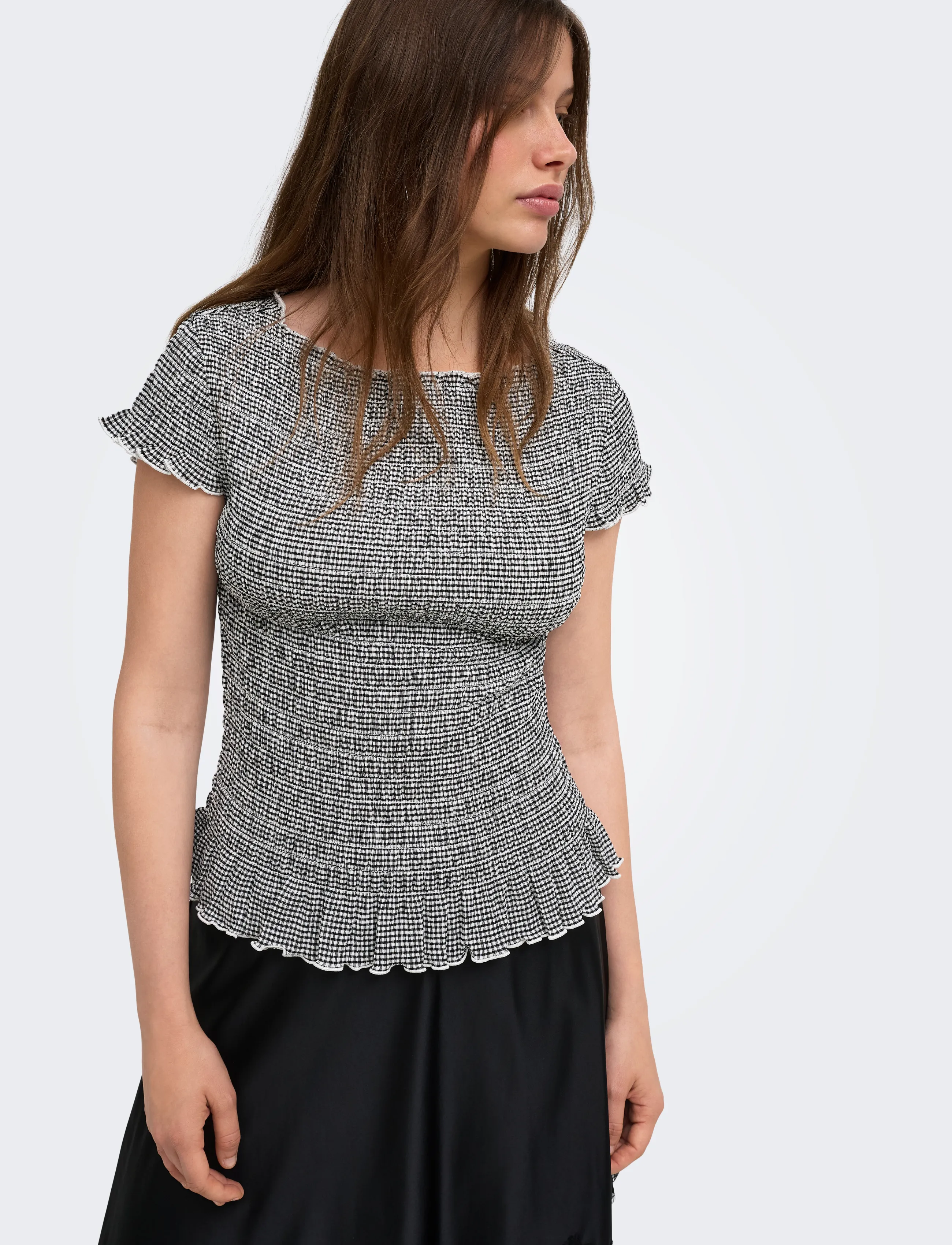 ONLY Onlcelle Cap Smock Boatneck Top Jrs toppar dam – bild 6