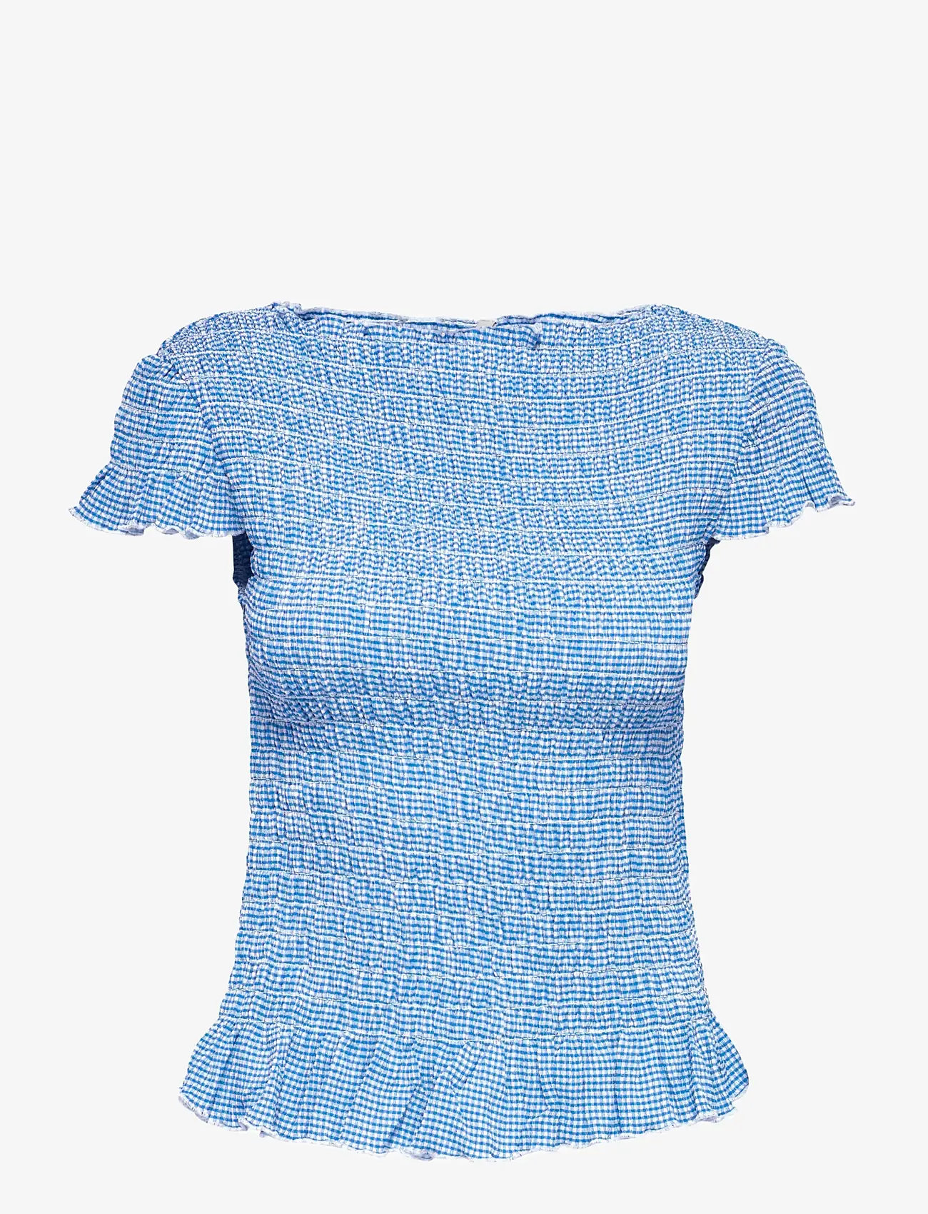 ONLY - ONLCELLE CAP SMOCK BOATNECK TOP JRS - crop tops - ultramarine - 0