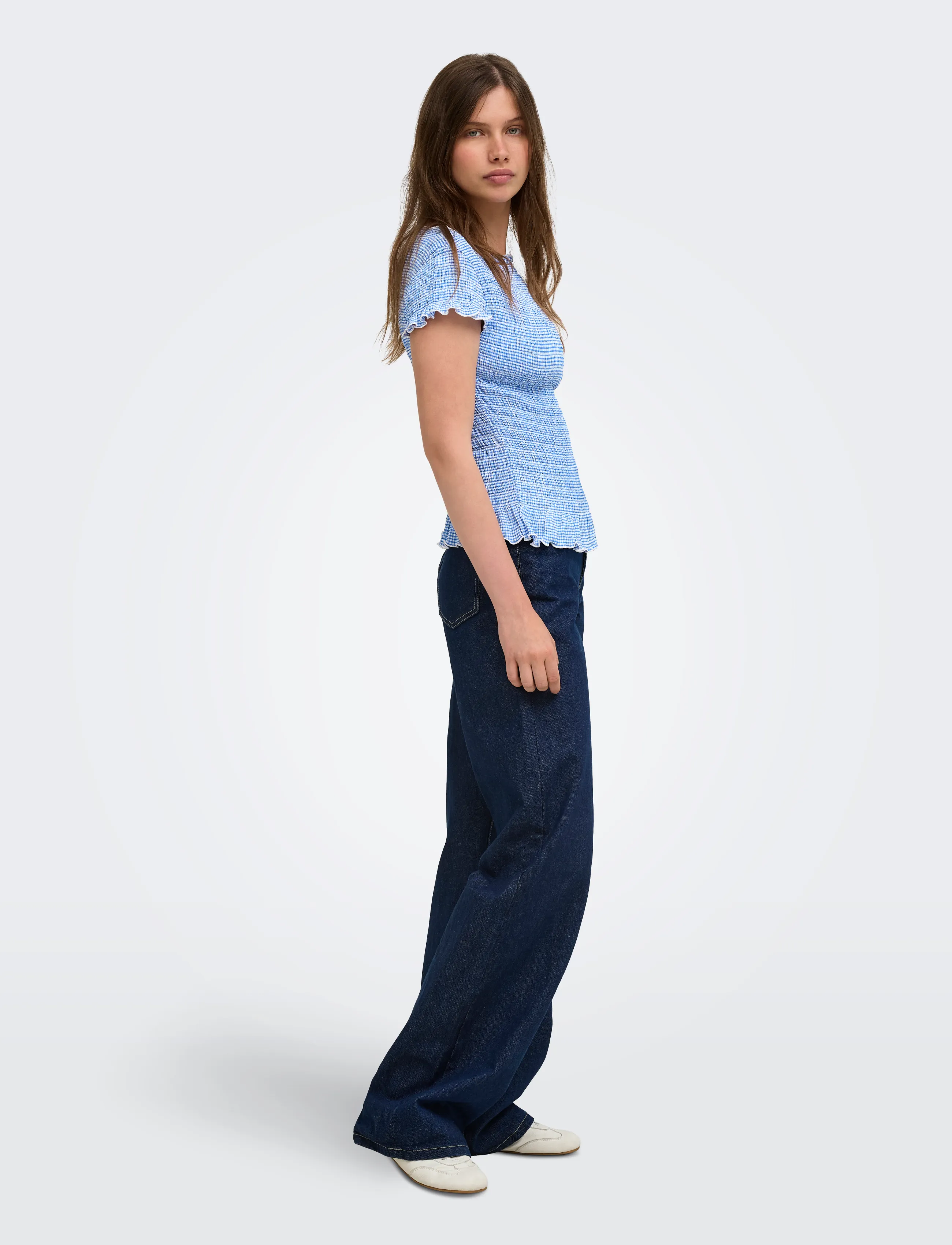 ONLY - ONLCELLE CAP SMOCK BOATNECK TOP JRS - lowest prices - ultramarine - 4