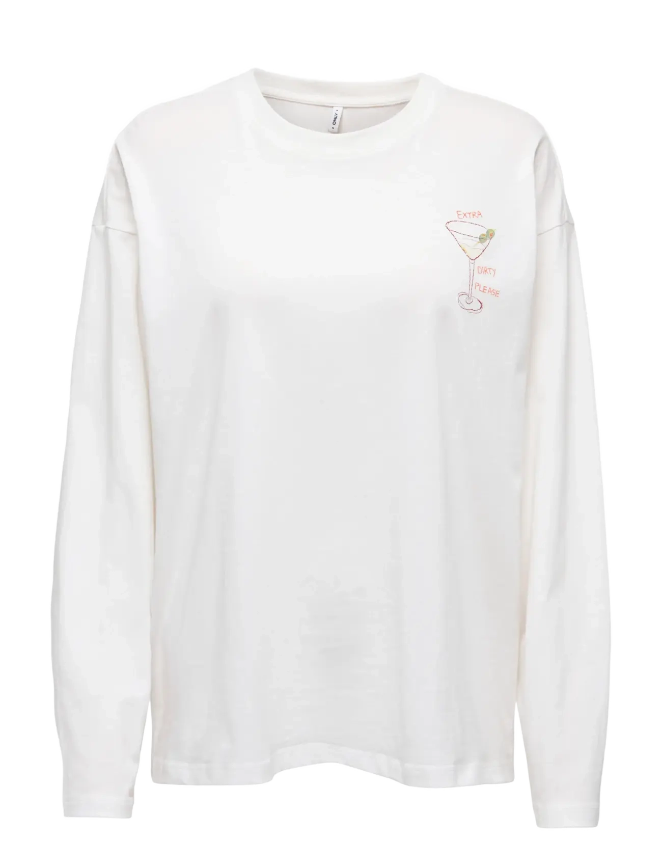 ONLY ONLVIVVI L/S LOVELY TOP JRS - T-Shirts & Tops - CLOUD DANCER / white