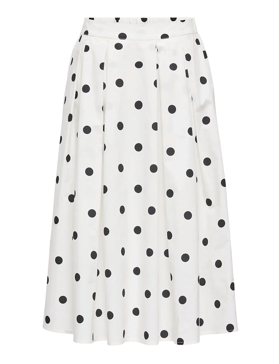 ONLY - ONLMAILA LONG PLEAT SKIRT WVN - faltenröcke - cloud dancer - 0