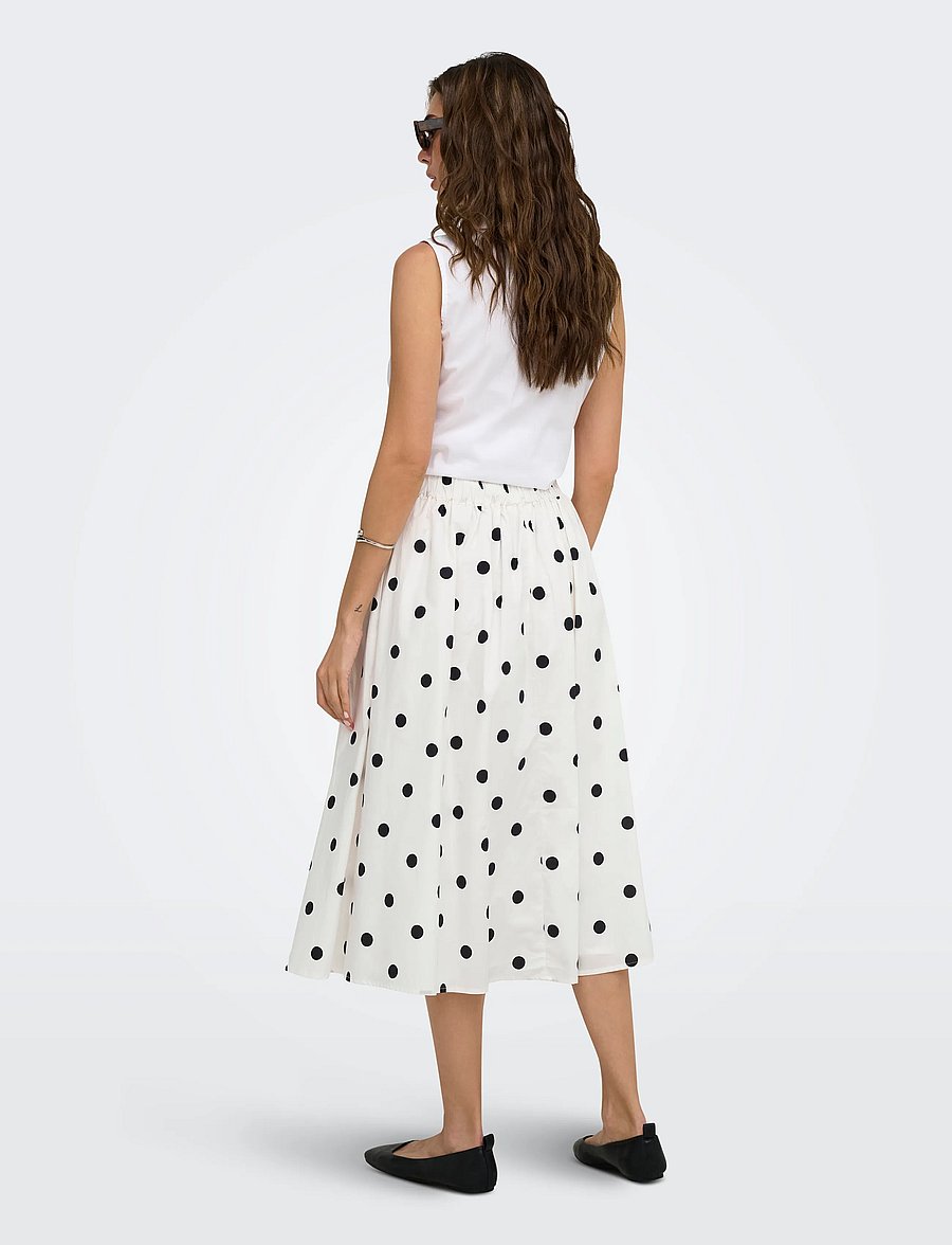ONLY - ONLMAILA LONG PLEAT SKIRT WVN - faltenröcke - cloud dancer - 3