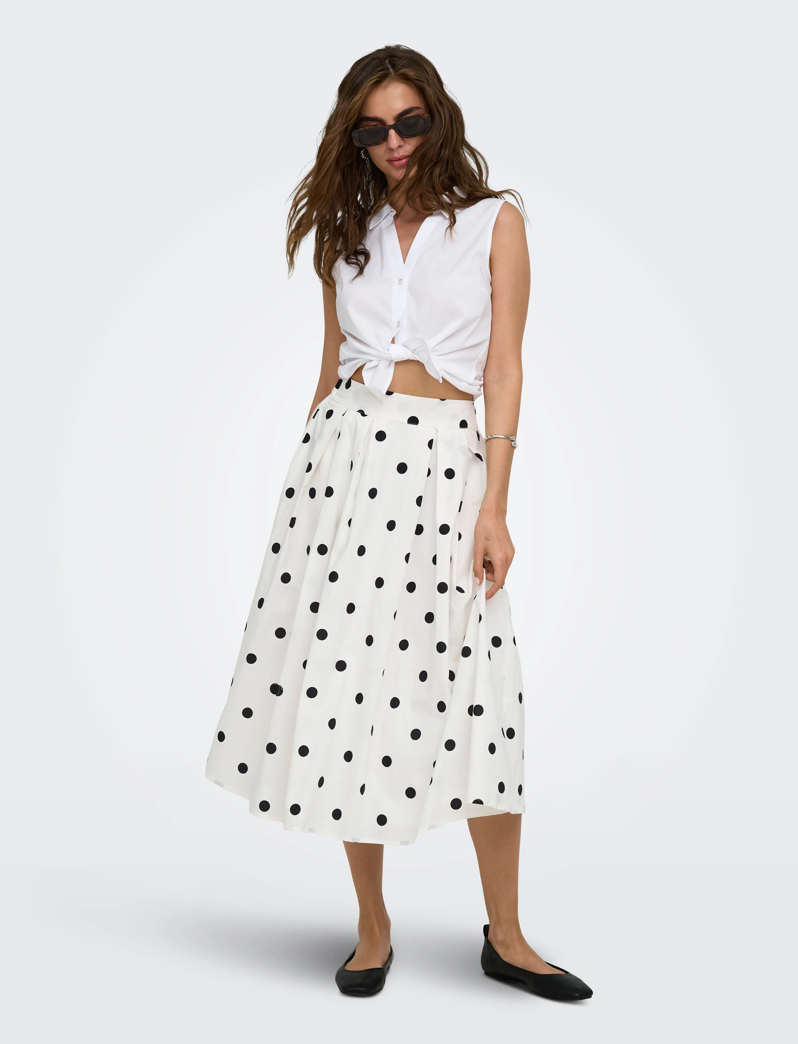 ONLY - ONLMAILA LONG PLEAT SKIRT WVN - plisserede nederdele - cloud dancer - 4