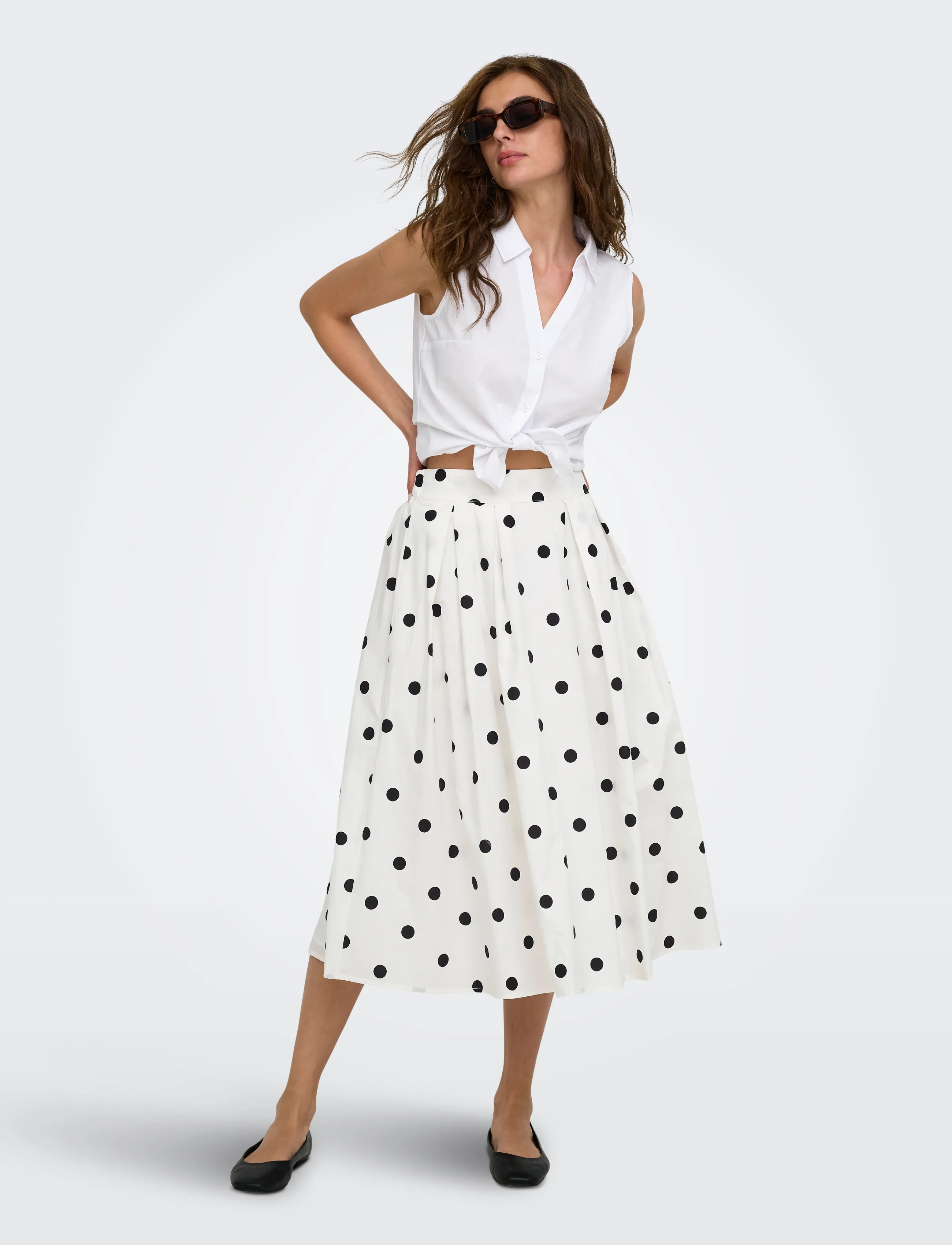 ONLY - ONLMAILA LONG PLEAT SKIRT WVN - plisserede nederdele - cloud dancer - 5