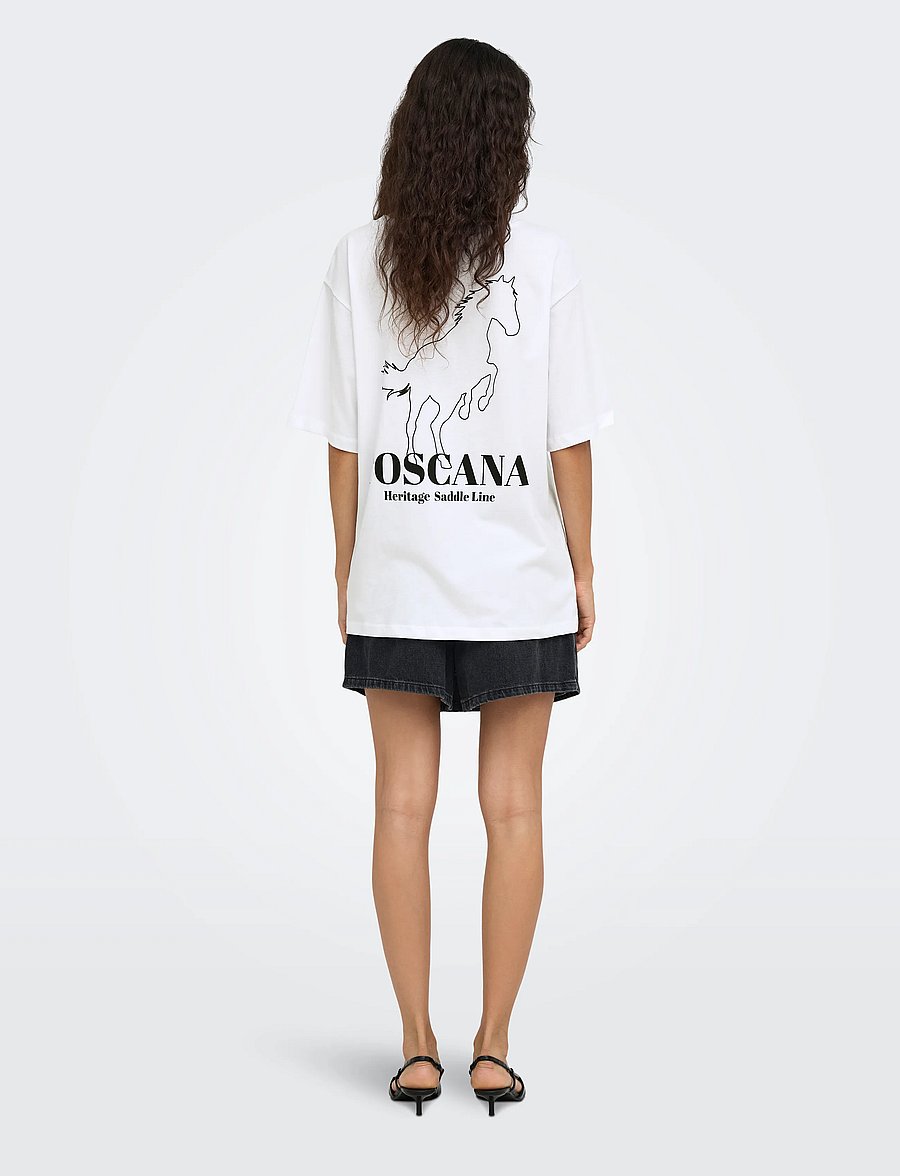ONLY - ONLROSIE S/S OVERSIZE TEE CS JRS - t-särgid - bright white - 3