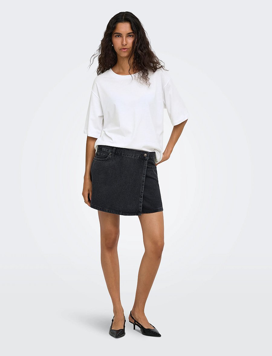 ONLY - ONLROSIE S/S OVERSIZE TEE CS JRS - t-särgid - bright white - 4