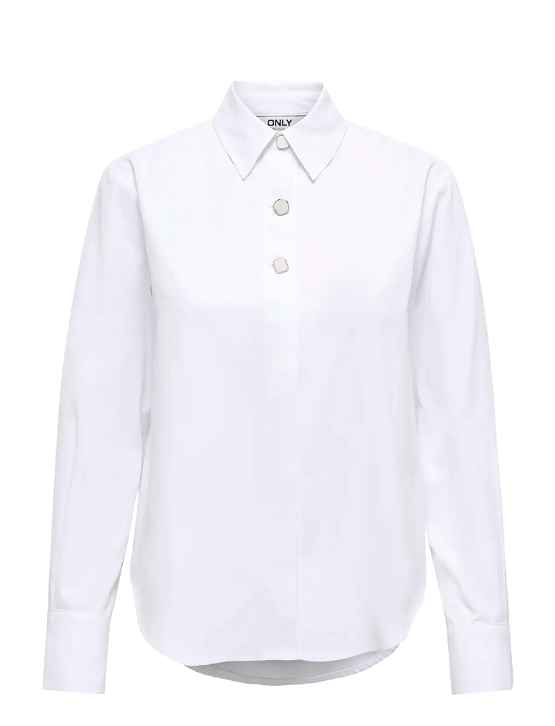 ONLY - ONLLYRA OREGON L/S SHIRT WVN - pikkade varrukatega särgid - cloud dancer - 1