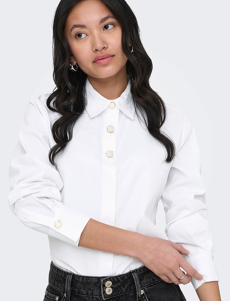 ONLY - ONLLYRA OREGON L/S SHIRT WVN - pikkade varrukatega särgid - cloud dancer - 5