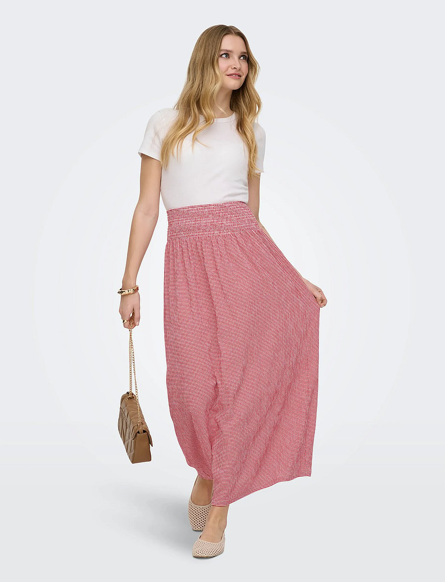 ONLY - ONLCELLE SMOCK SKIRT CS JRS - maxi röcke - barbados cherry - 4