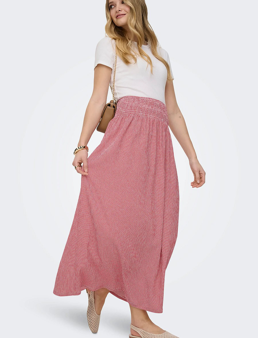 ONLY - ONLCELLE SMOCK SKIRT CS JRS - maxi röcke - barbados cherry - 5