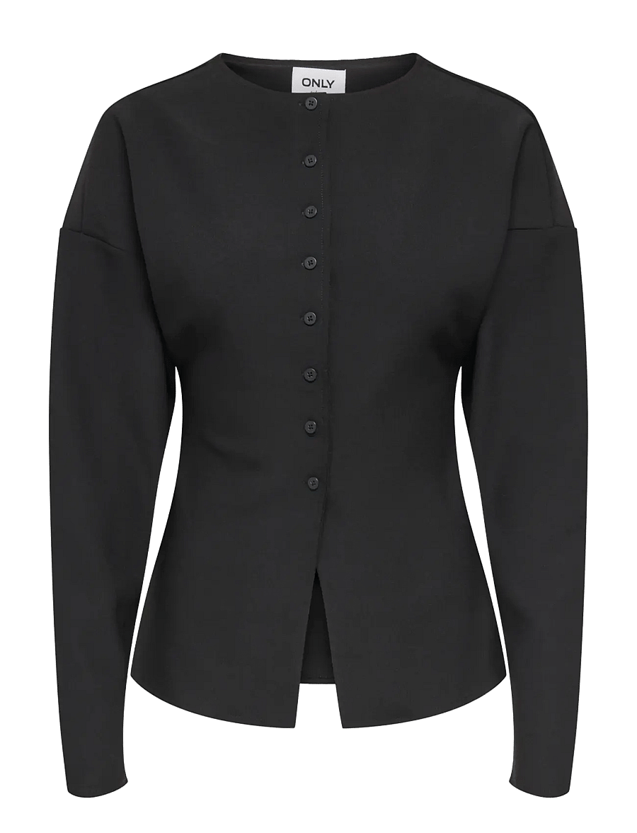 ONLY - ONLLUMA-CLEVER L/S WAIST CARDIGAN TLR - strickjacken - black - 1