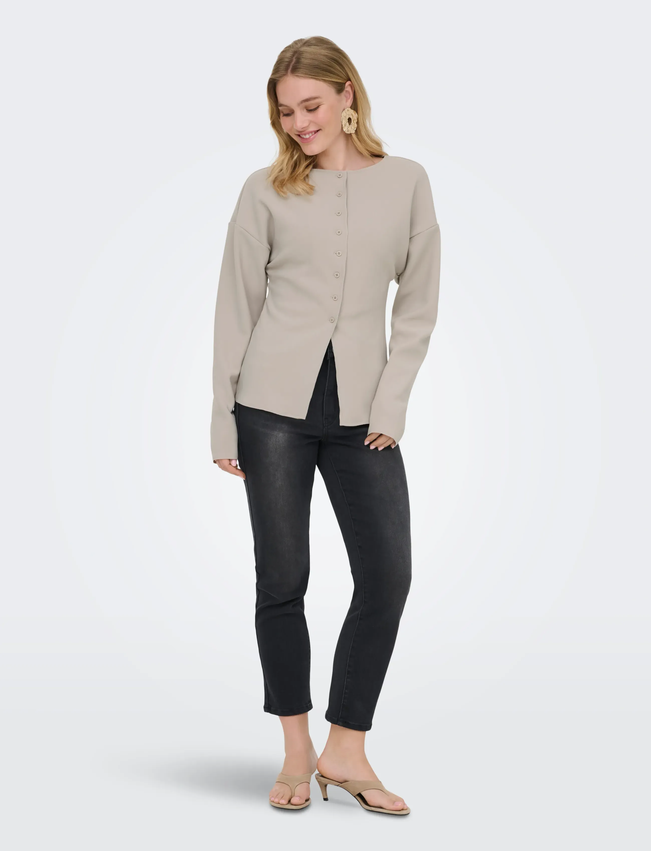 Onlluma-Clever L/S Waist Cardigan Tlr 3